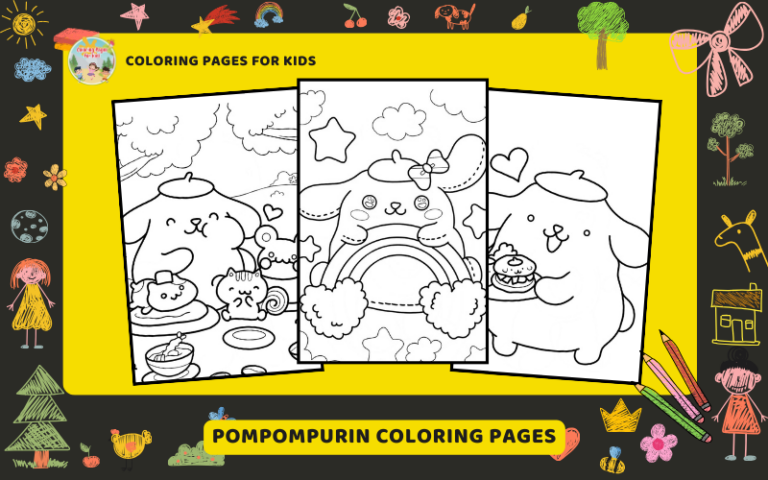 Pompompurin Coloring Pages Featured Image