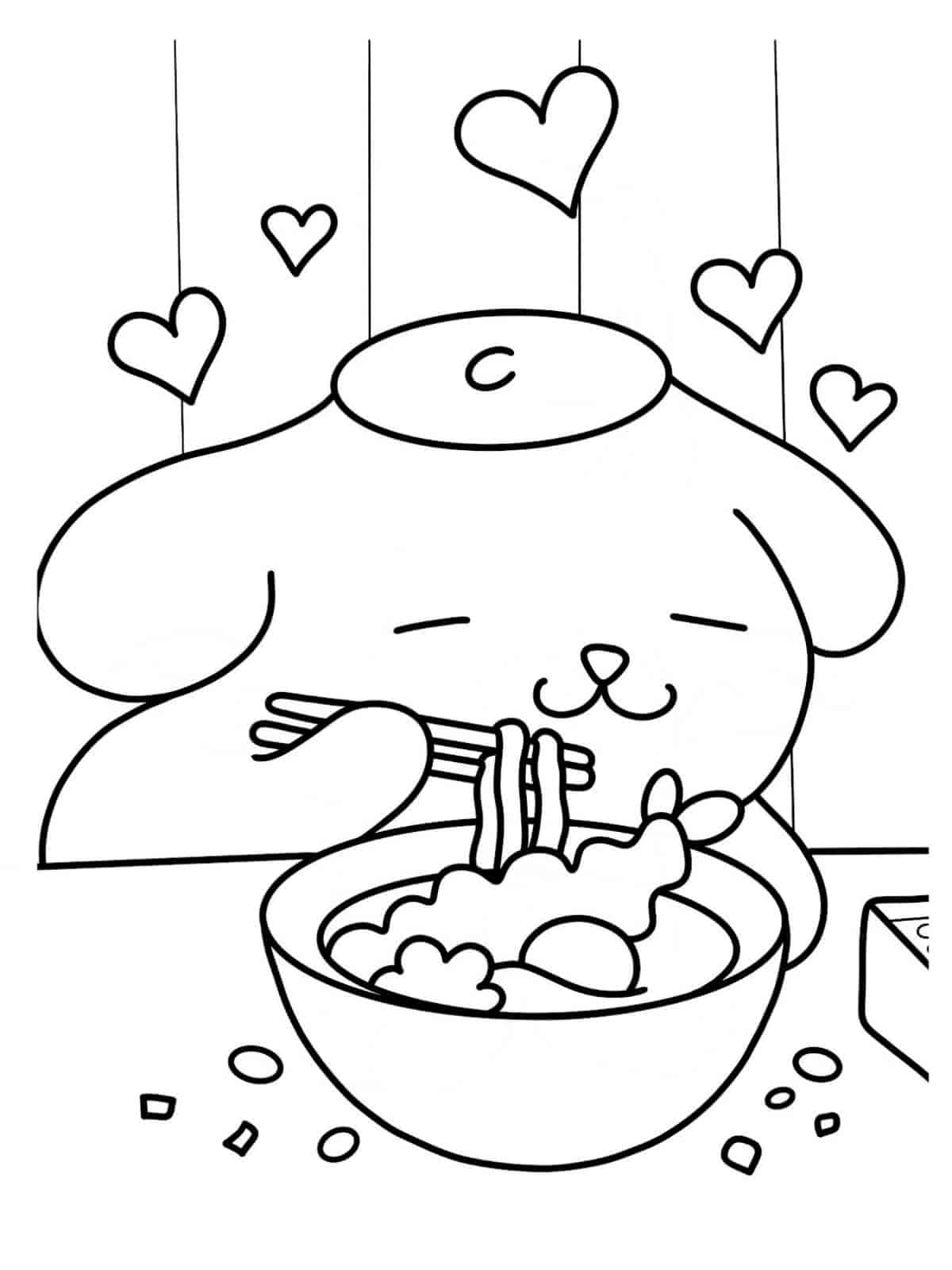 Pompompurin Happy Coloring Pages