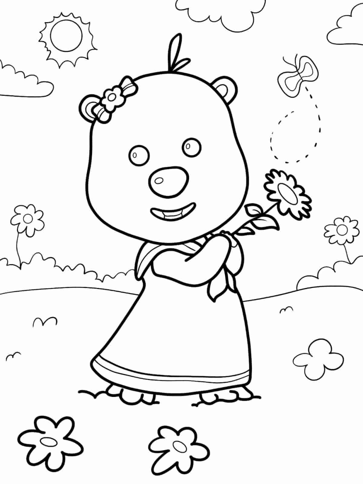 Pororo And Loopy Coloring Pages