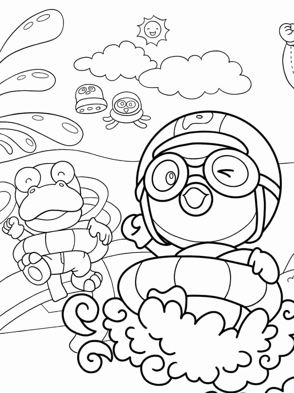 Pororo And Poby Coloring Pages