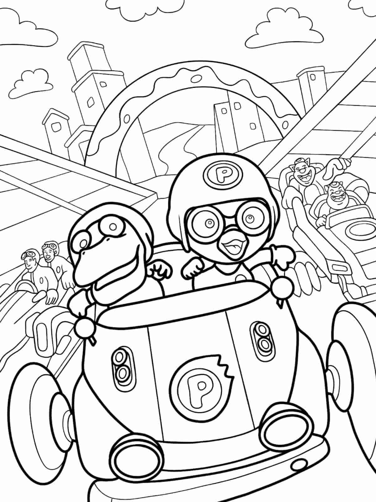 Pororo Birthday Coloring Pages