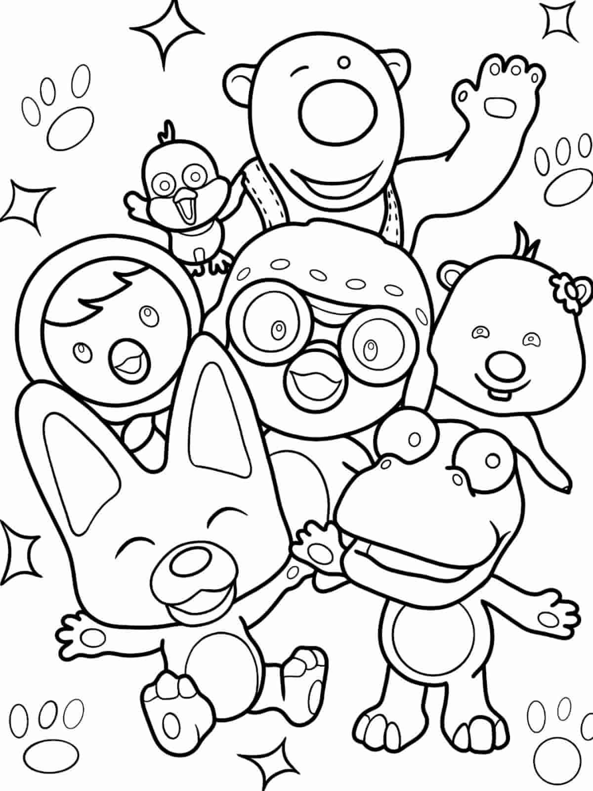 Pororo On Skates Coloring Pages