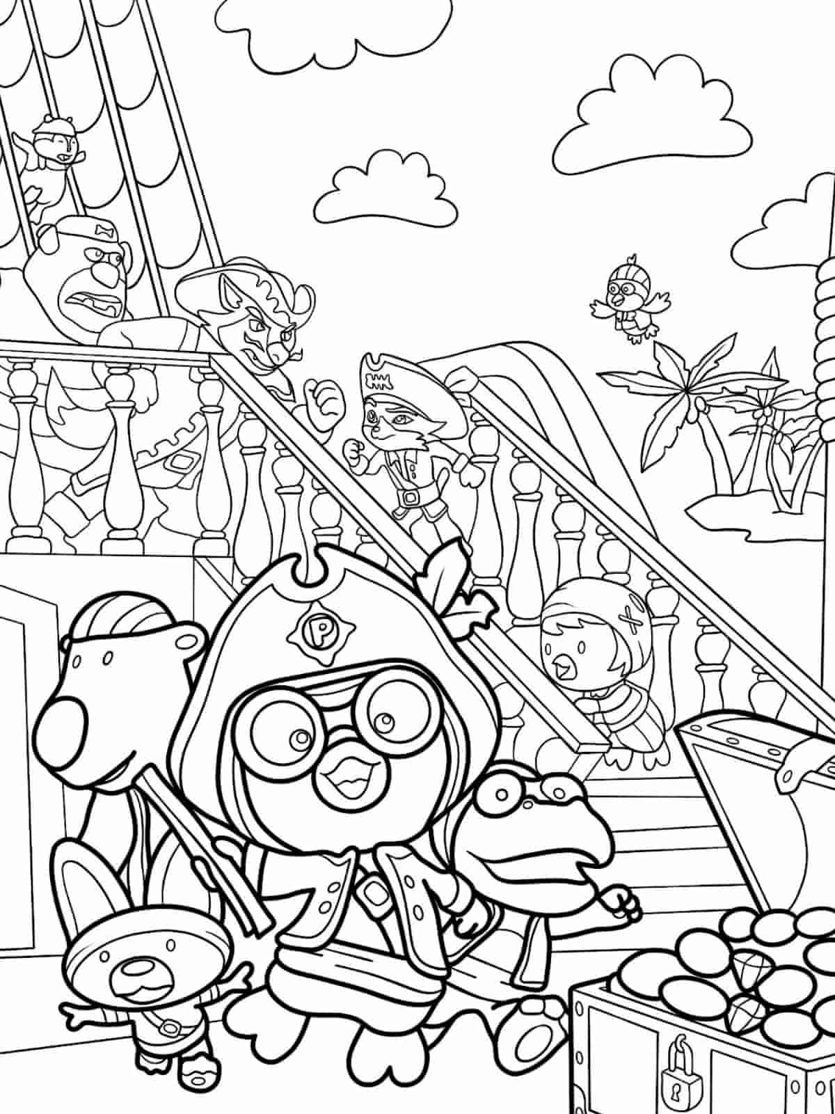 Pororo The Little Penguin Coloring Pages