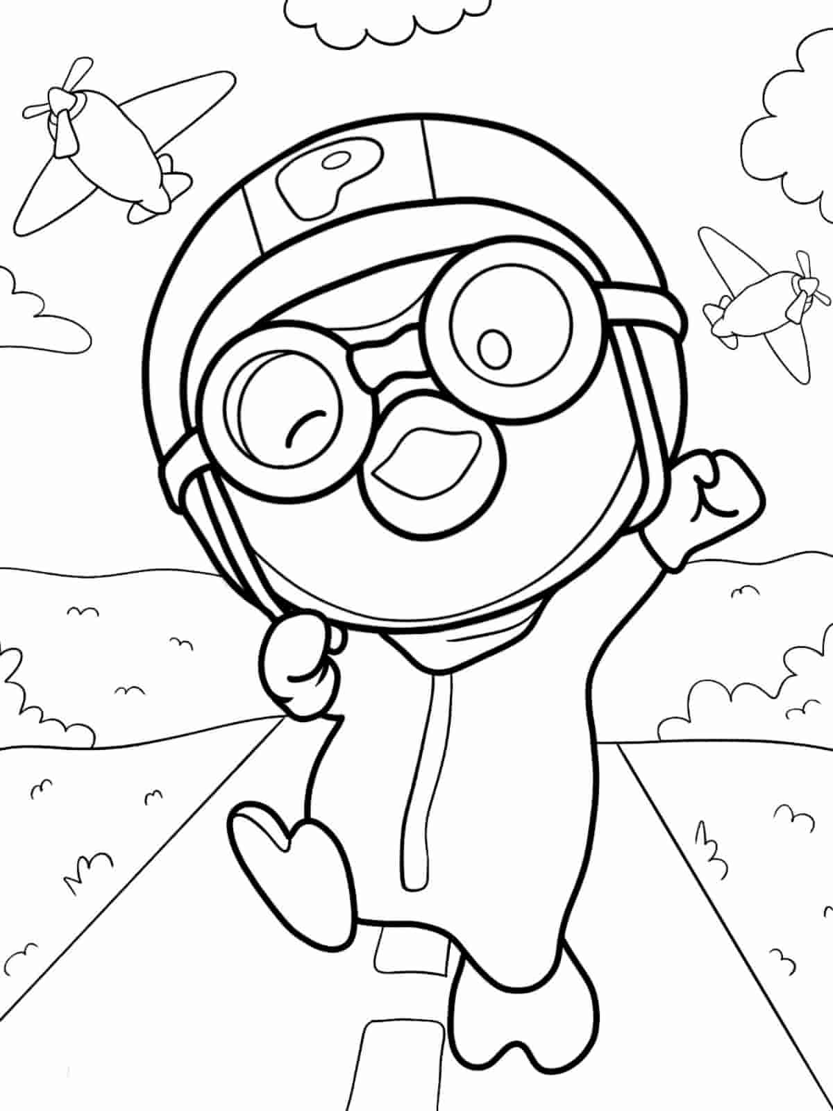 Pororo Winter Coloring Pages