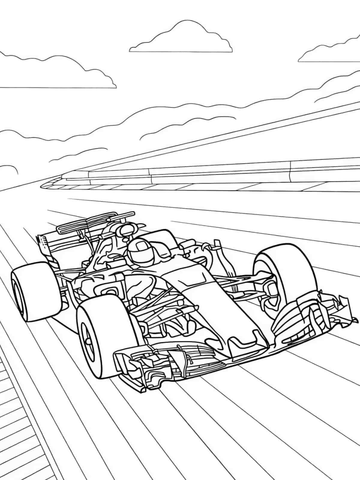 Porsche Race Car Coloring Page