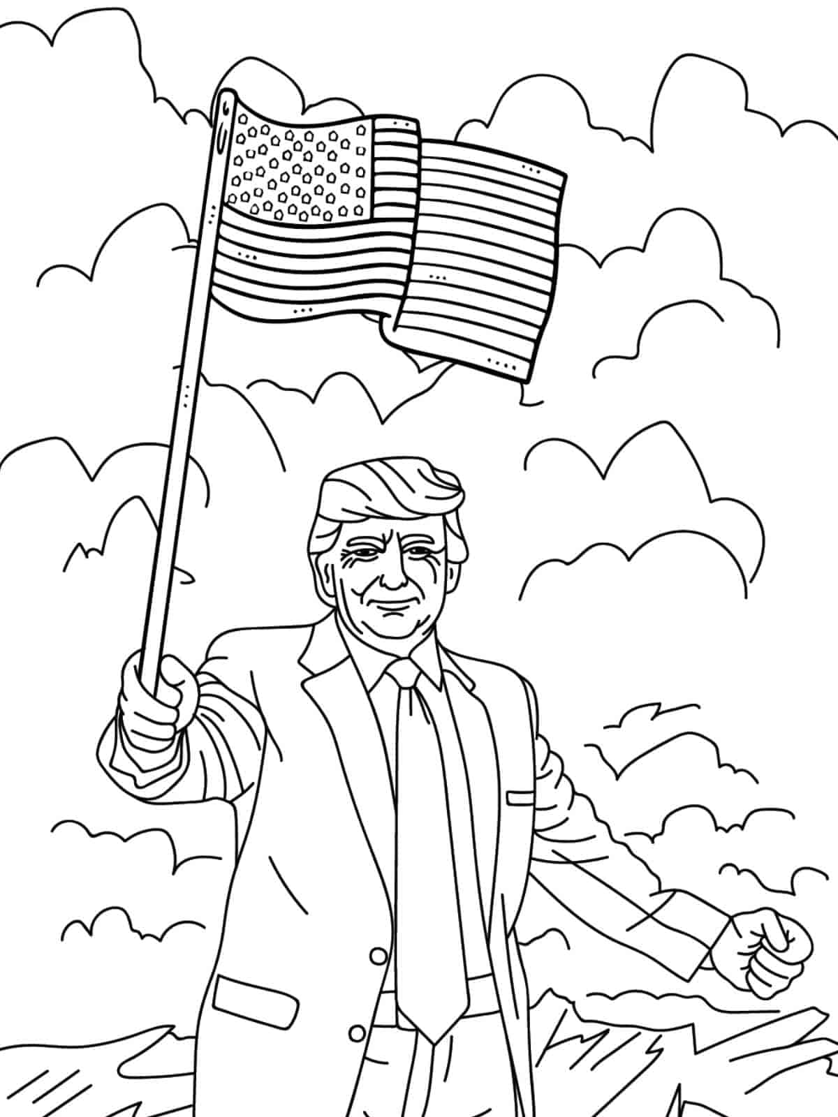 President Trump First Day Office Coloring Pages