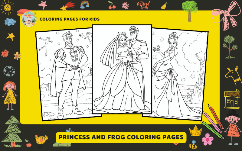 Princess And Frog Coloring Pages Featured Image Min