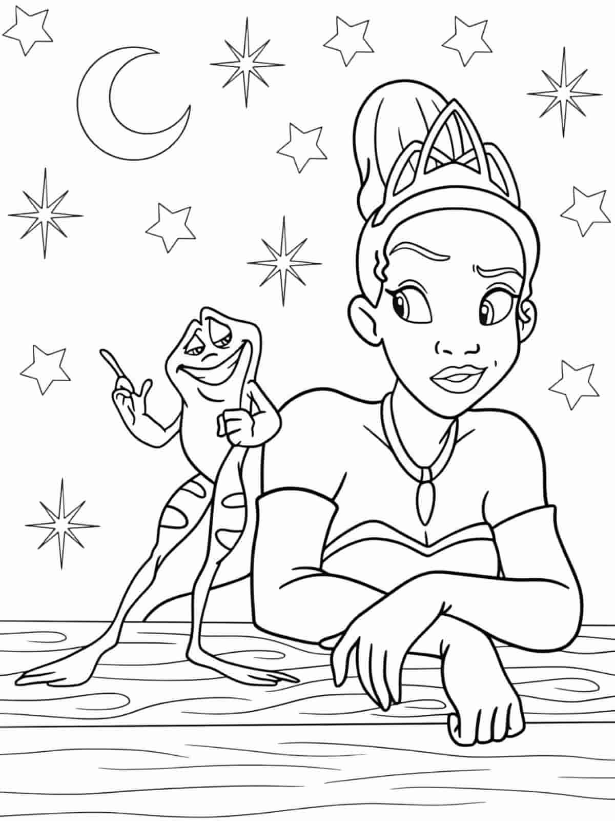 Princess And The Frog Coloring Pages For Creative Children