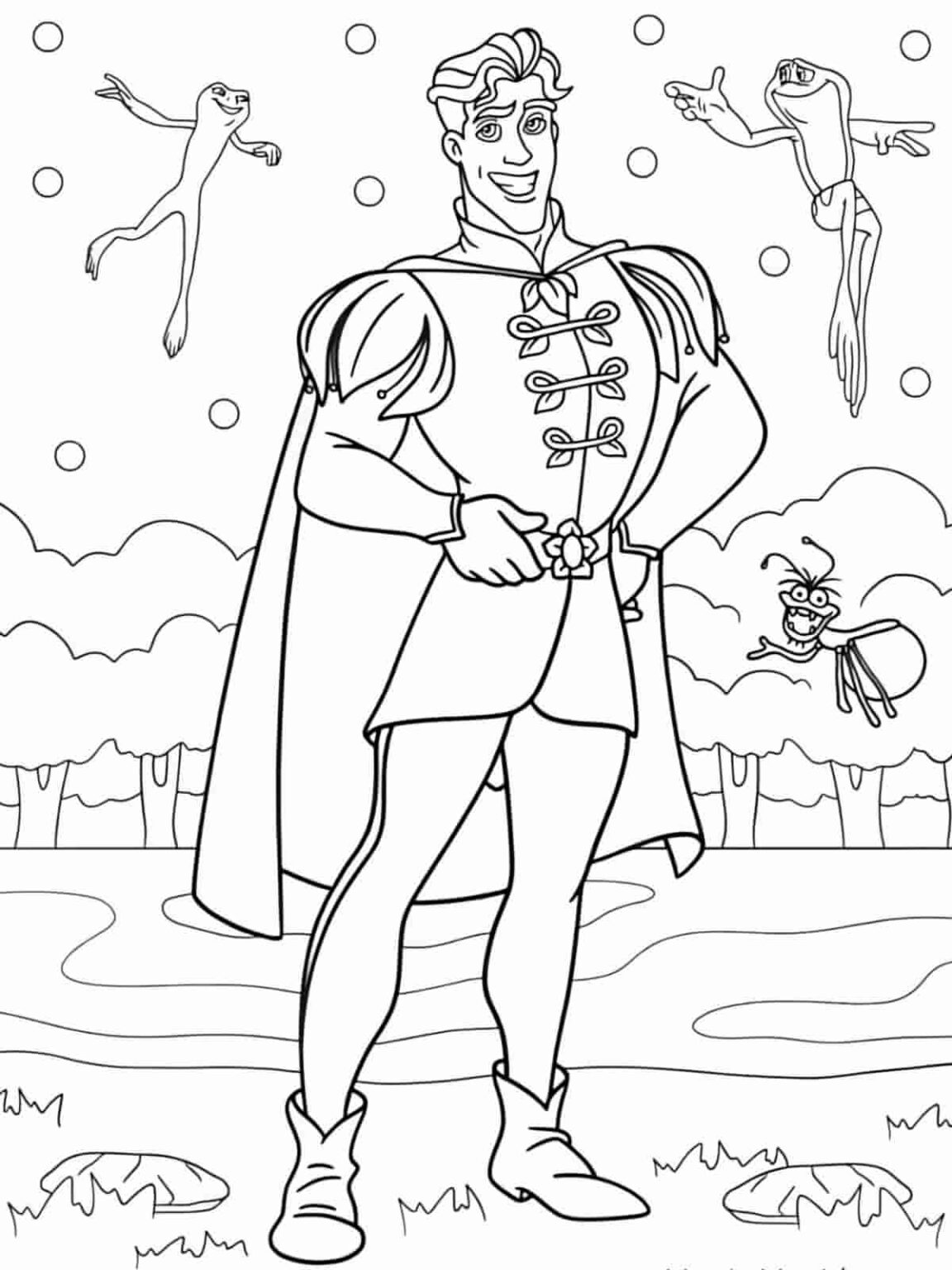 30+ The Princess and the Frog Coloring Pages 🎨👑