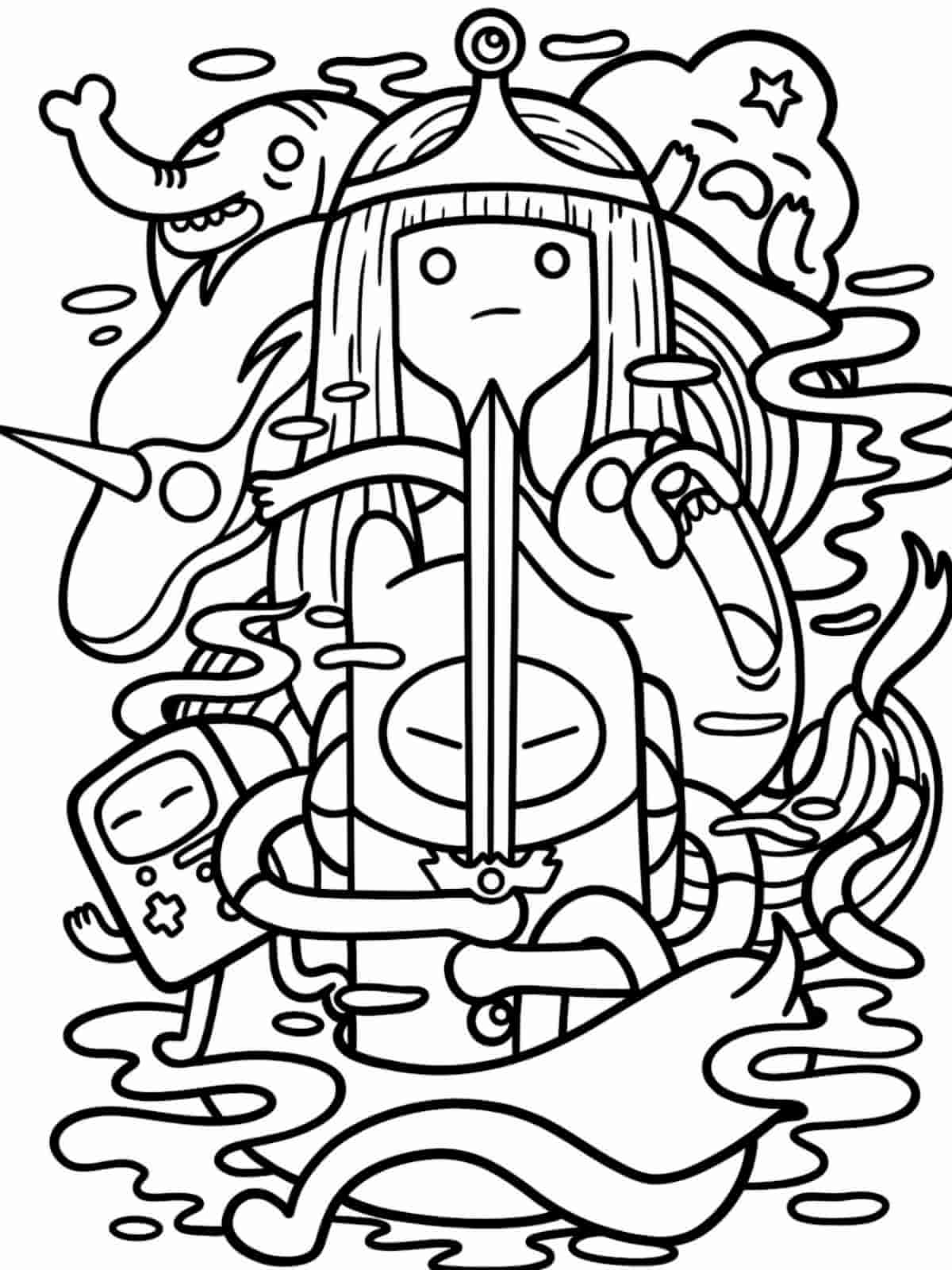 Princess Bubblegum Coloring Pages