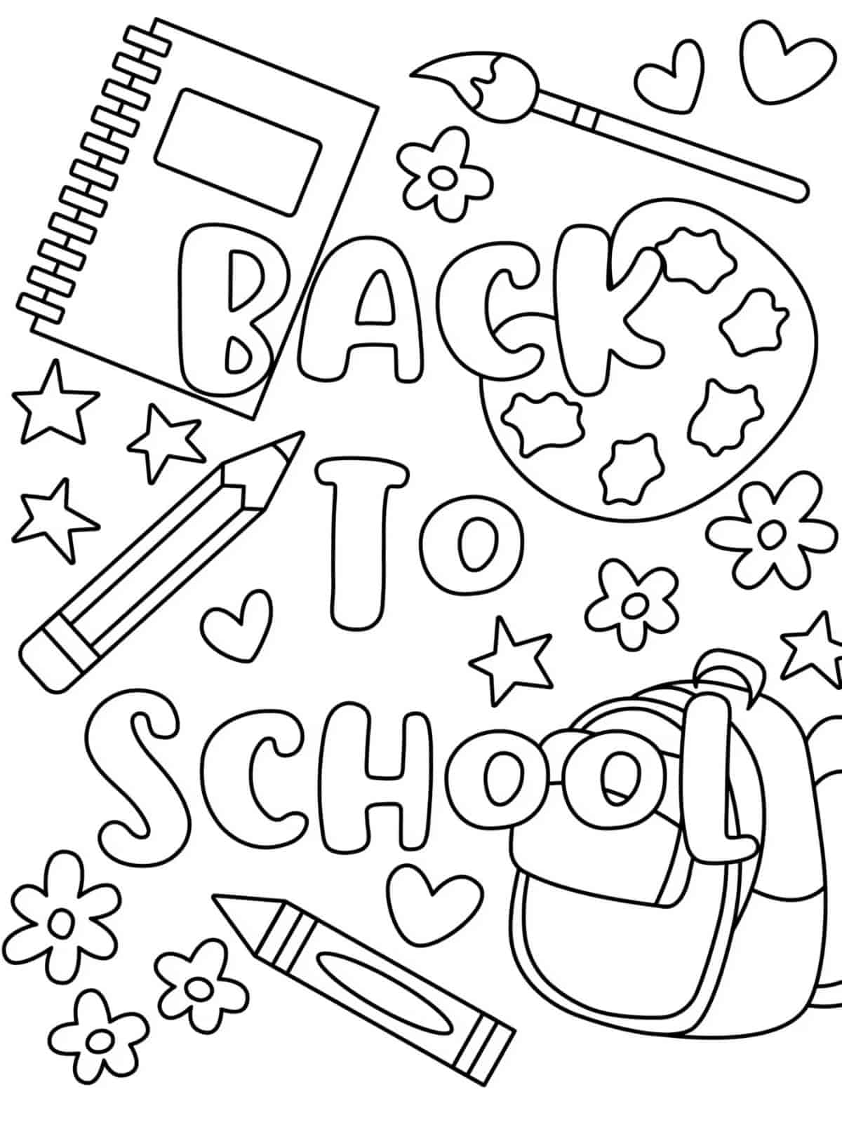 Printable Back To School Coloring Pages