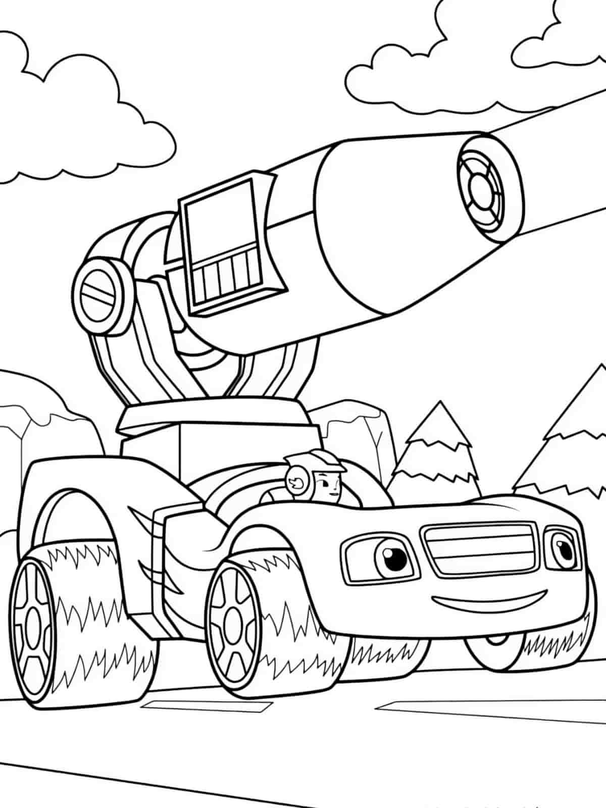 Printable Blaze And The Monster Machines Coloring Pages