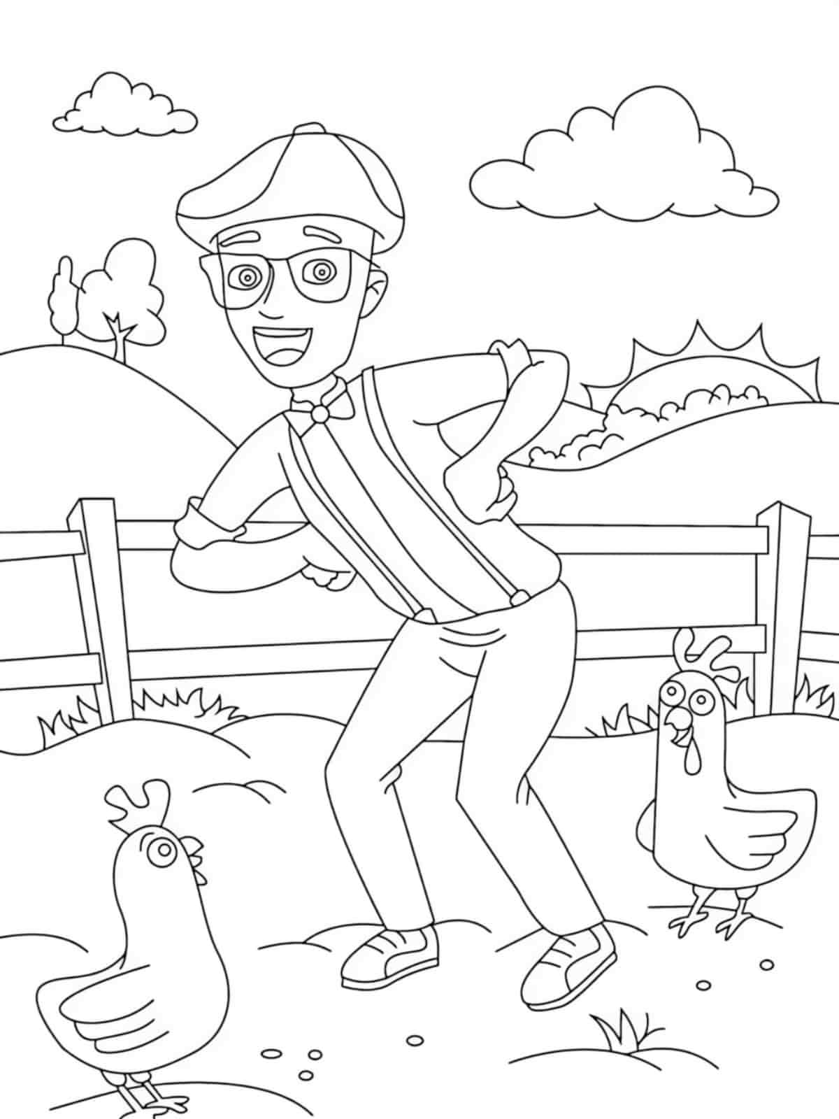 Printable Blippi Coloring Pages