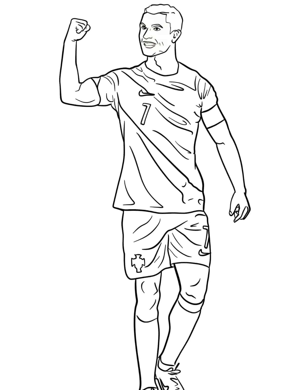 Printable Cristiano Ronaldo Coloring Sheets