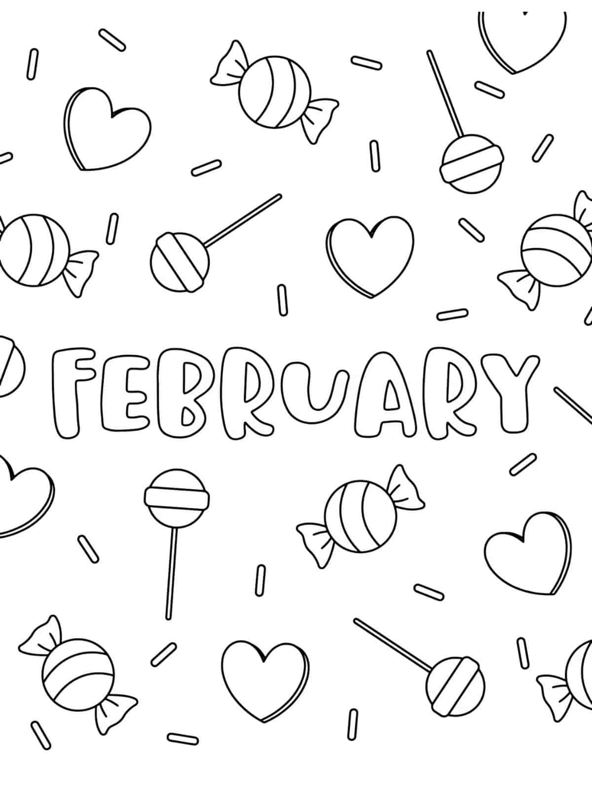 Printable February Coloring Pages Pdf