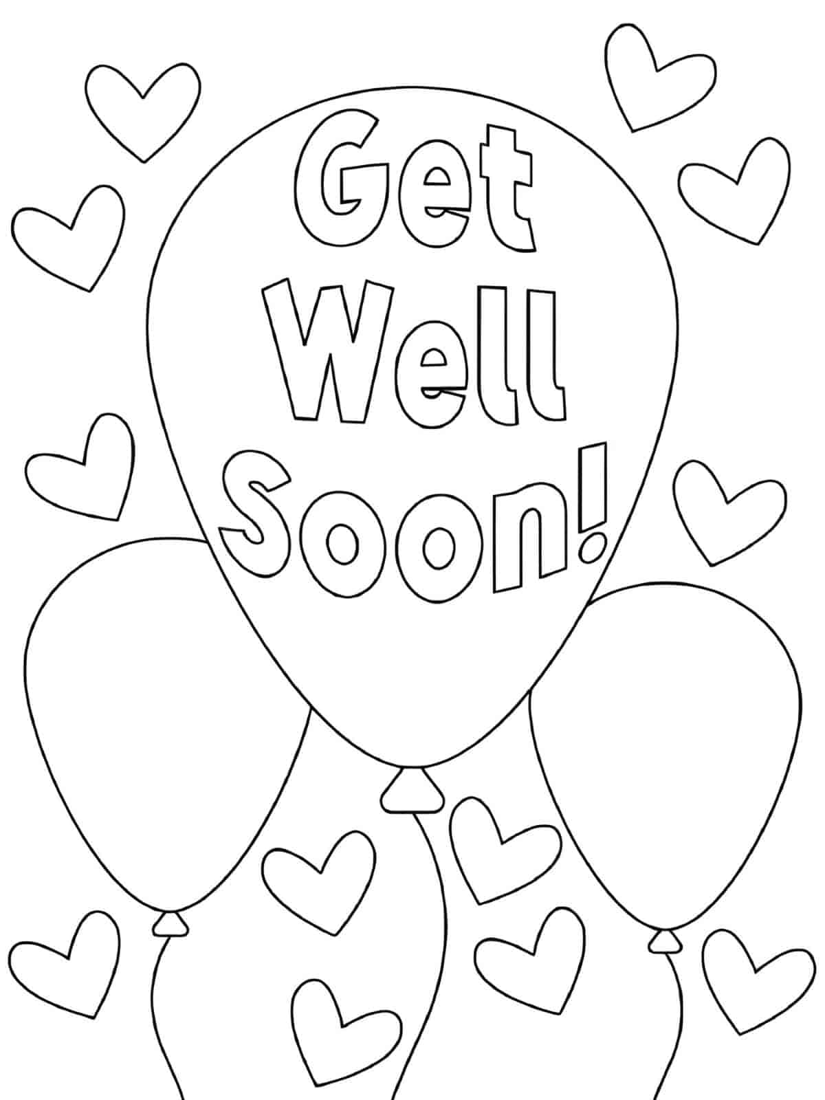 Printable Get Well Soon Coloring Sheets