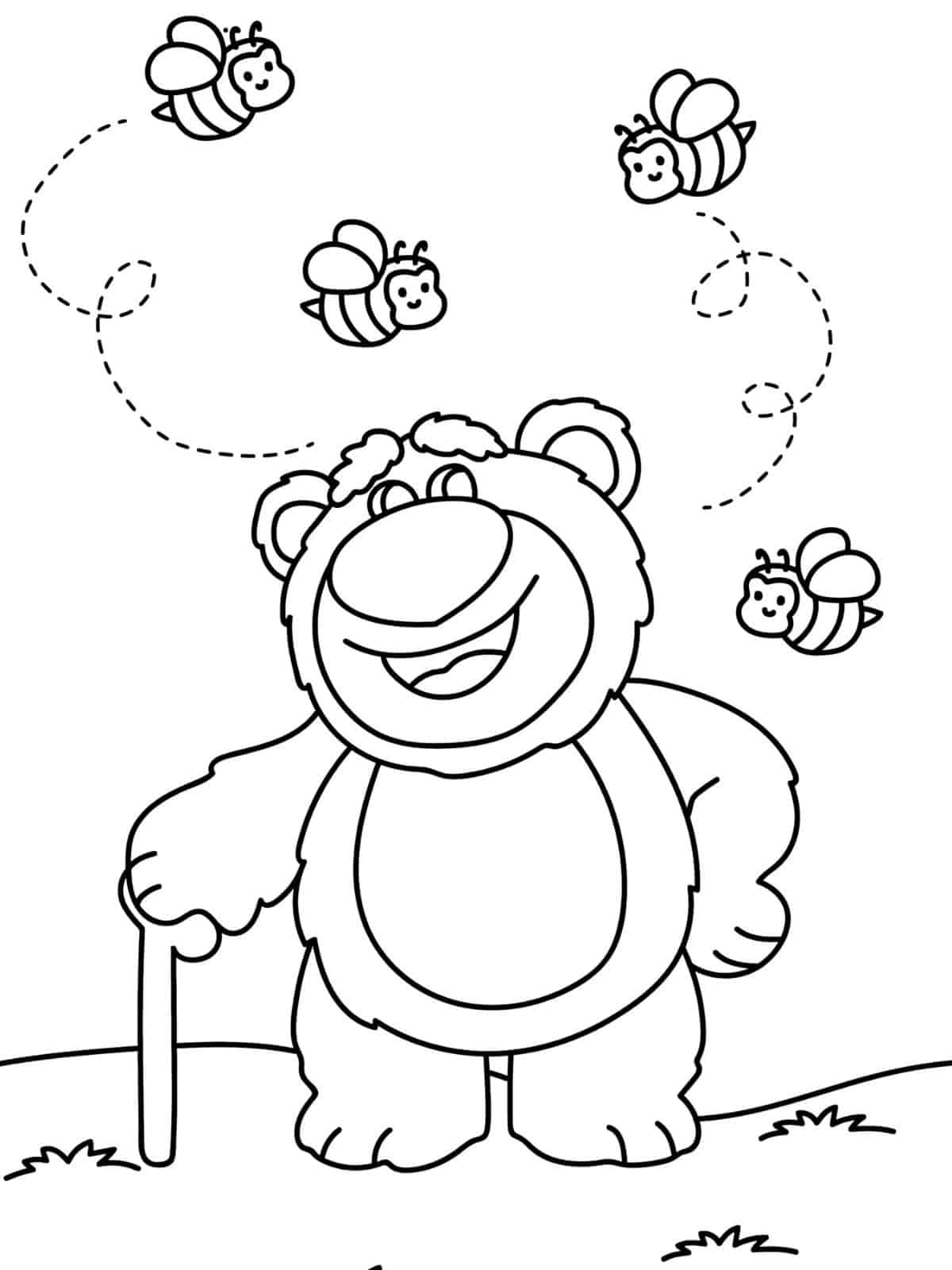 Printable Lotso Bear Coloring Pages