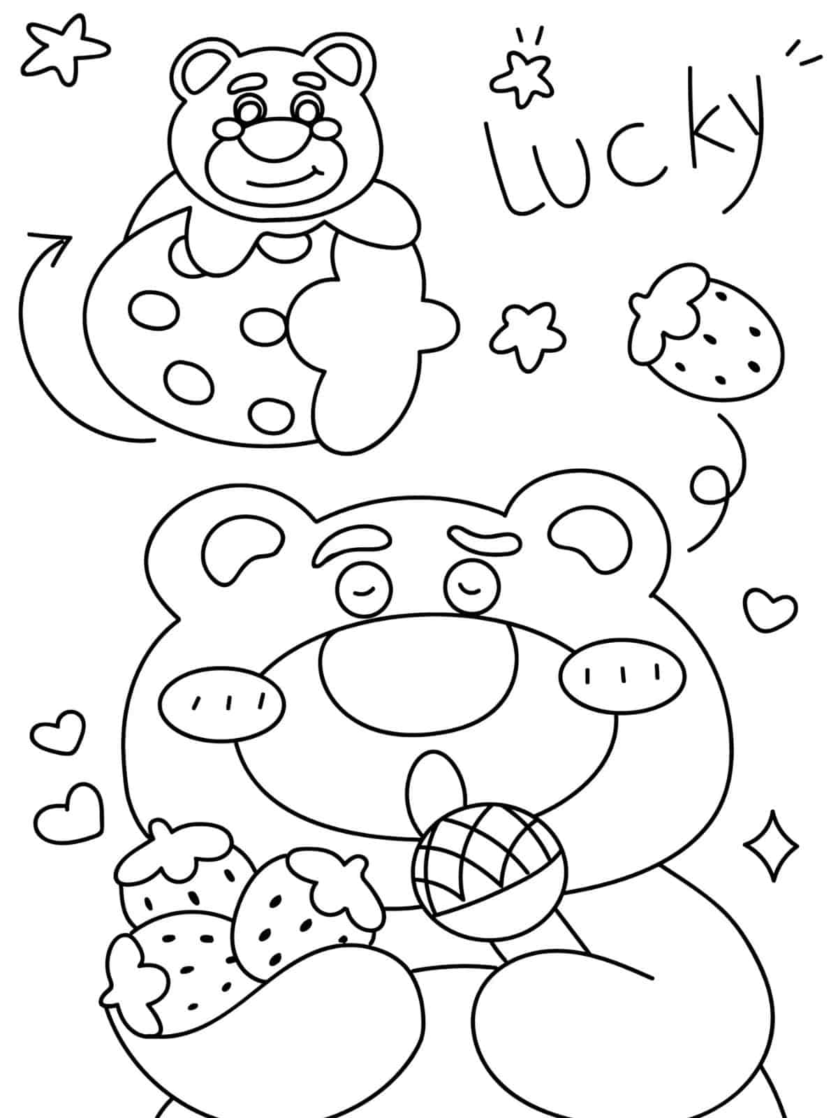 Printable Lotso Bear Coloring Sheets