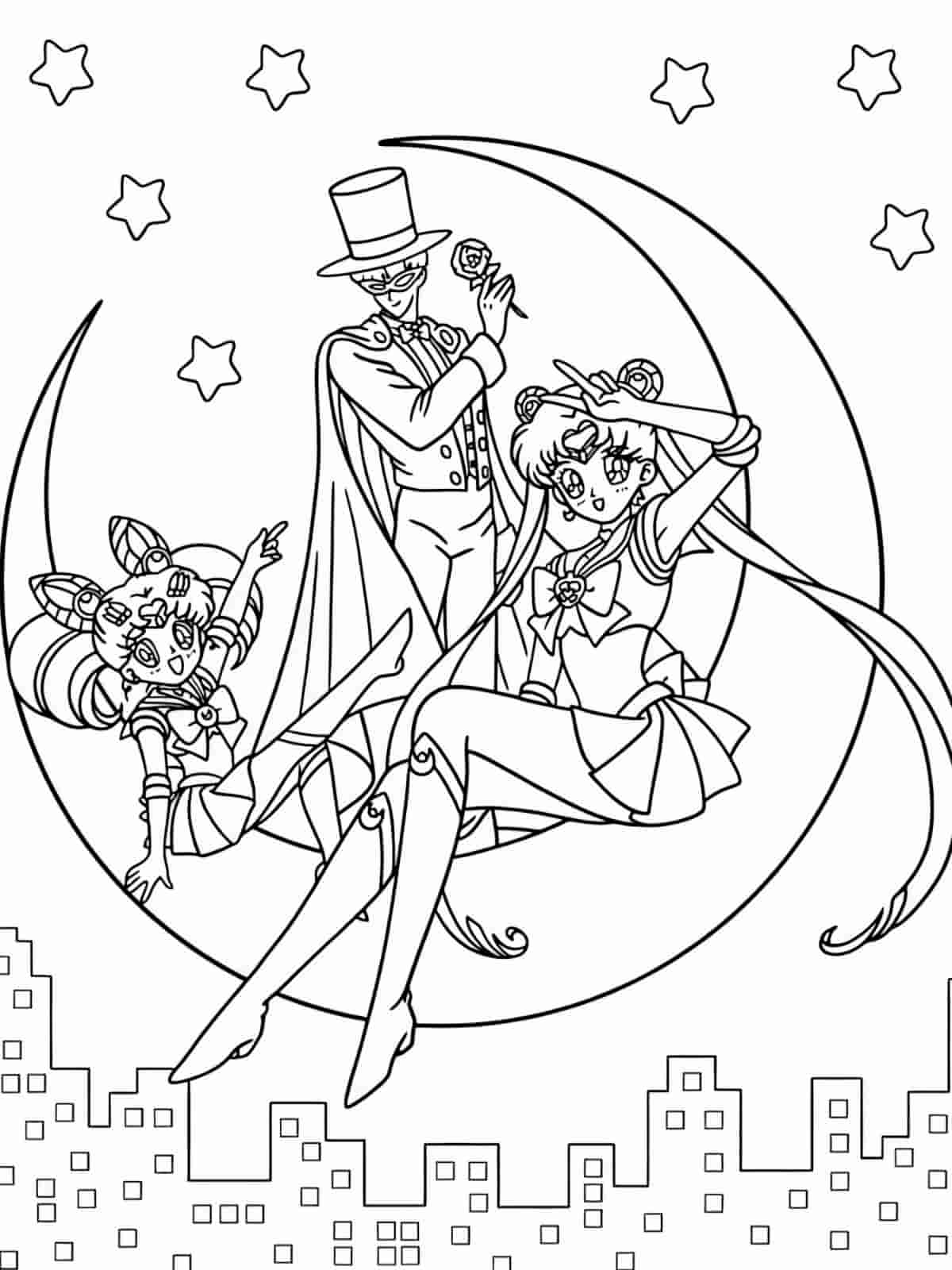 Printable Sailor Moon Coloring Sheets