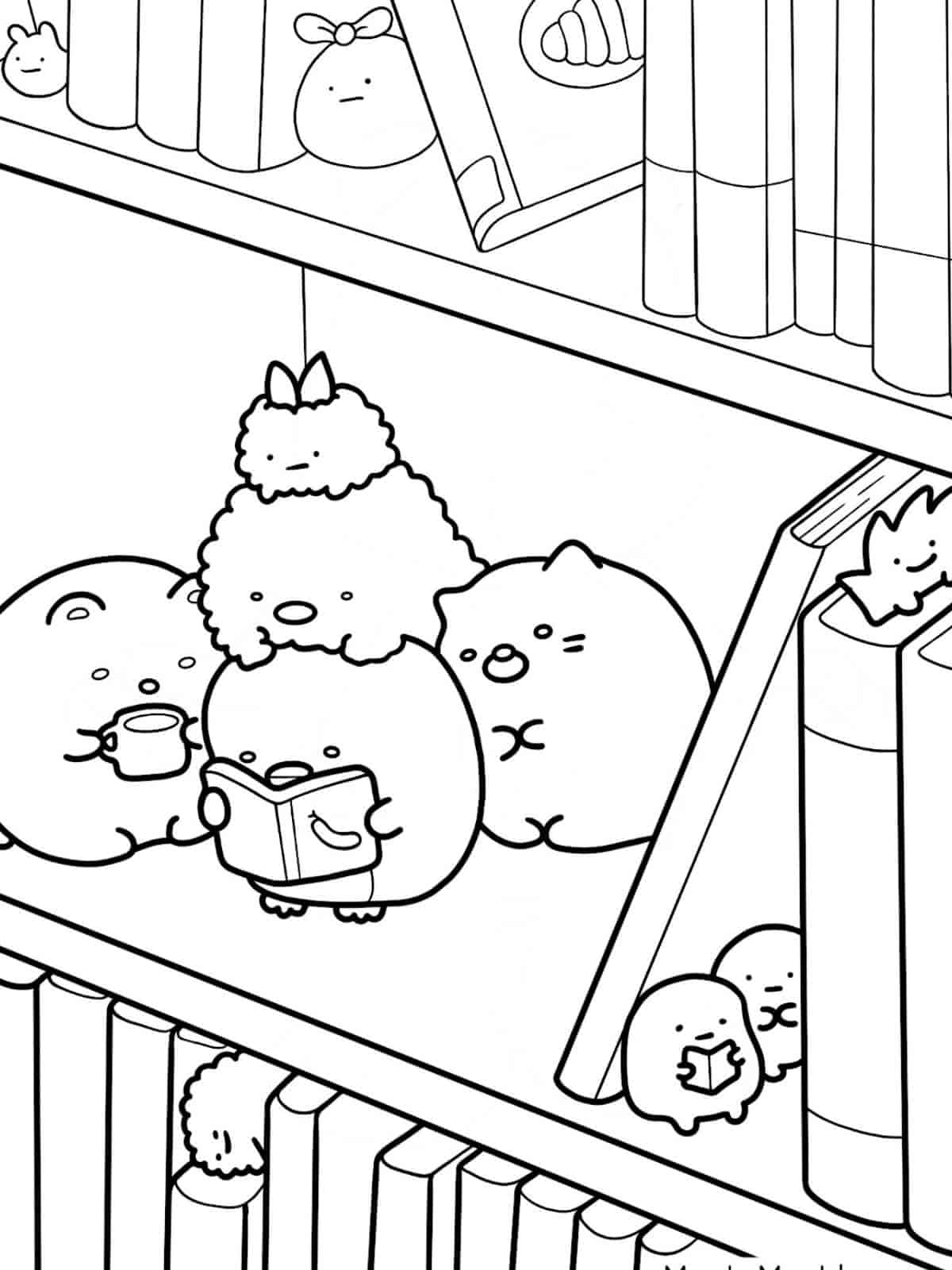 Printable Sumikko Gurashi Coloring Sheets For Kids