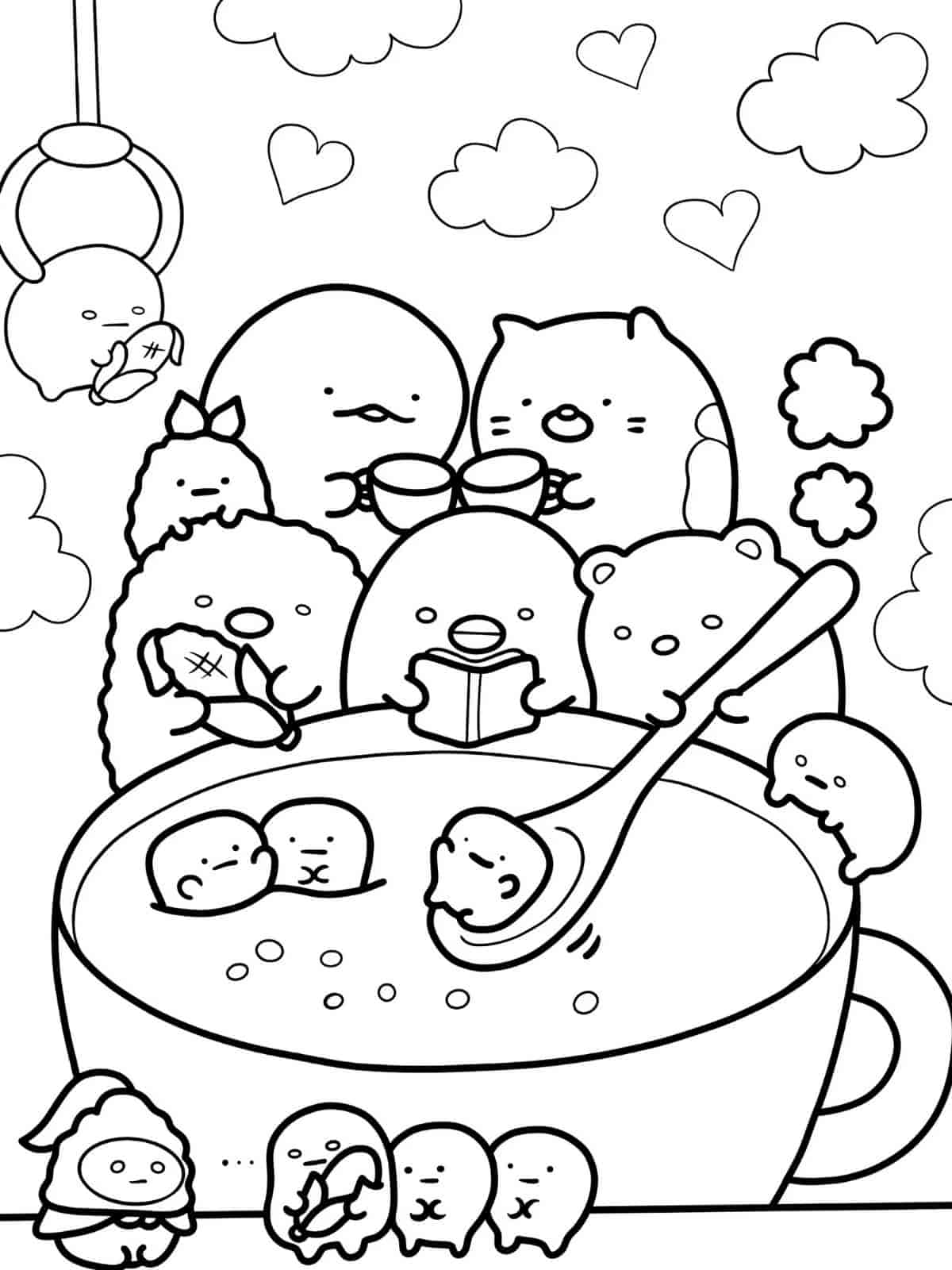 Printable Sumikko Gurashi Coloring Sheets