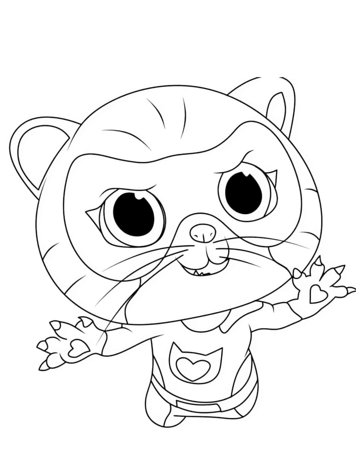 Printable Superkitties Coloring Pages Pdf