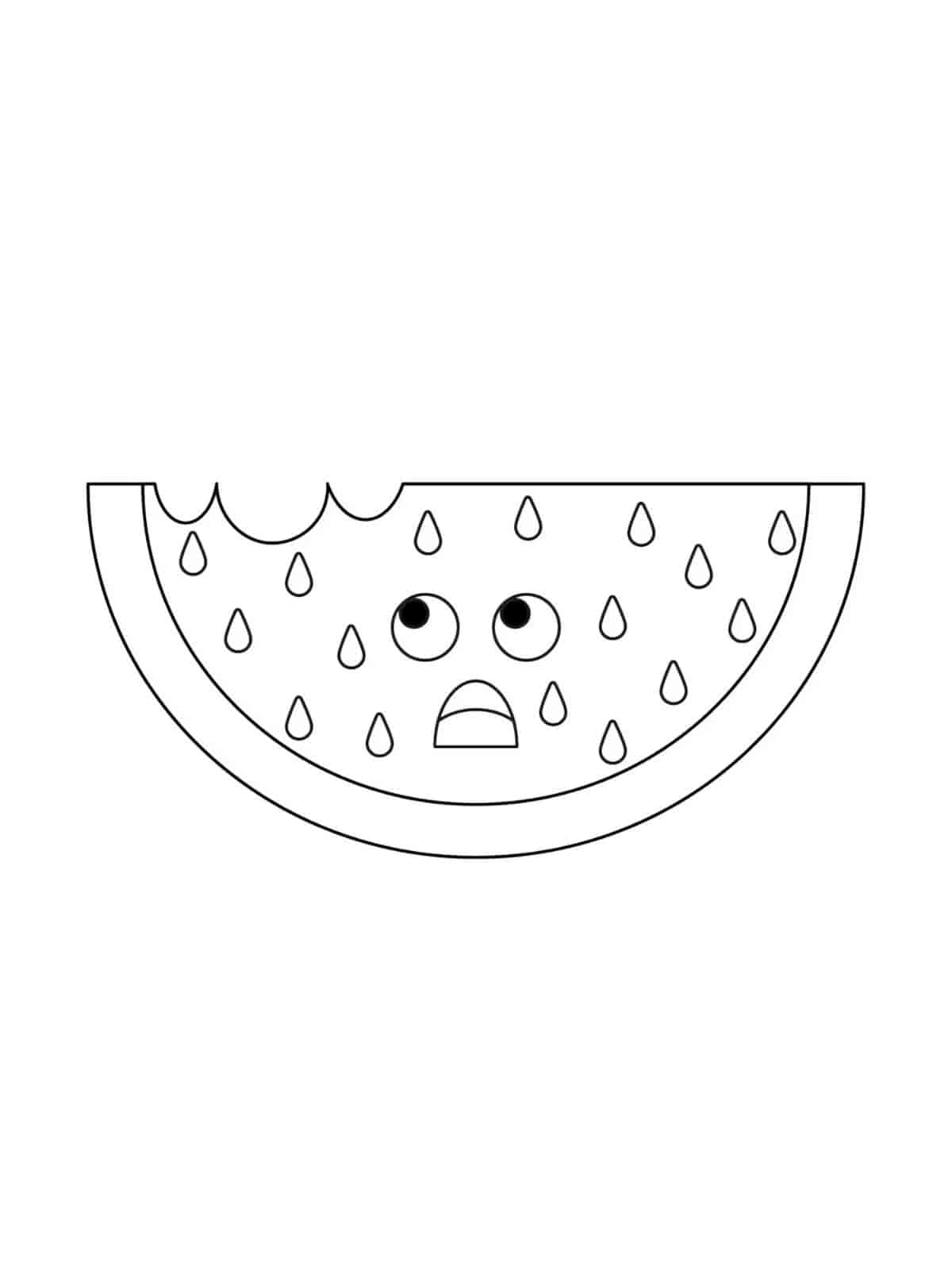 Printable Watermelon Coloring Sheets