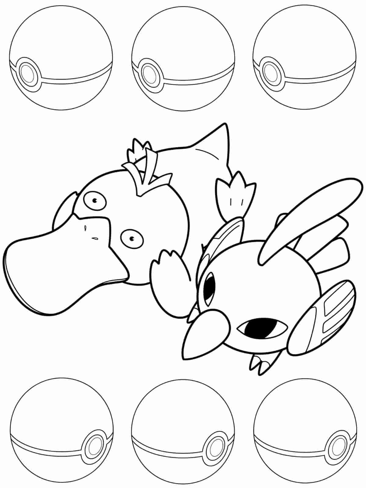 Psyduck And Misty Coloring Pages