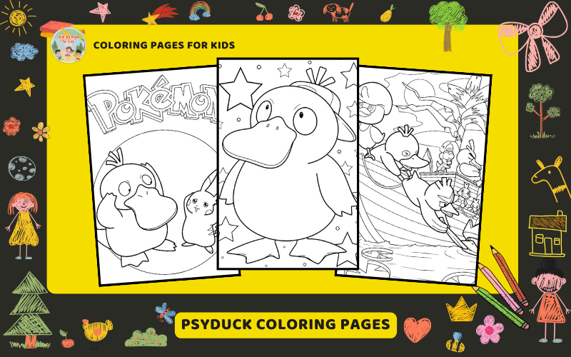 Psyduck Coloring Pages Featured Image Min