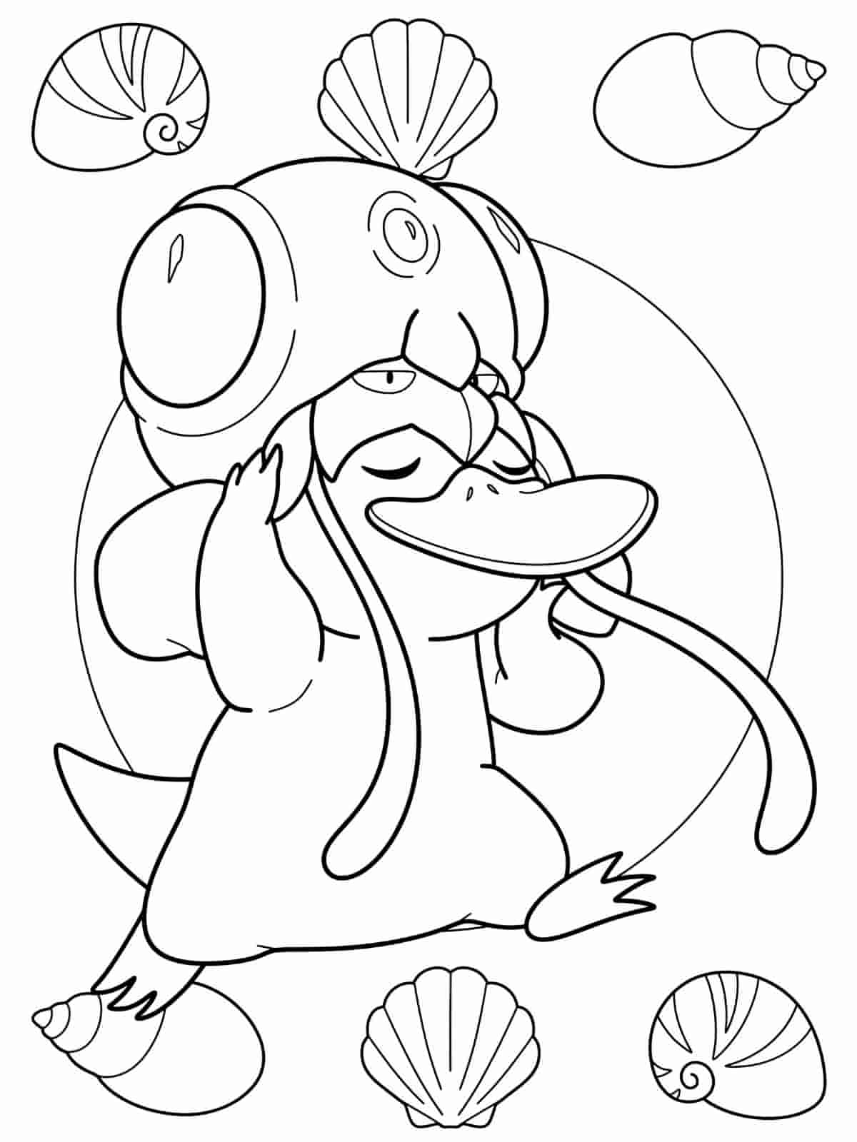 Psyduck In Forest Coloring Pages