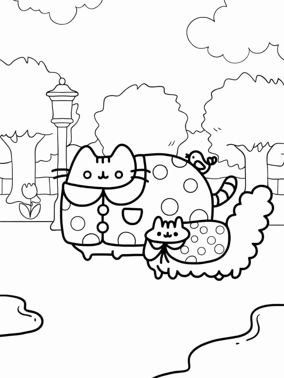 Pusheen Coloring Pages For Teens