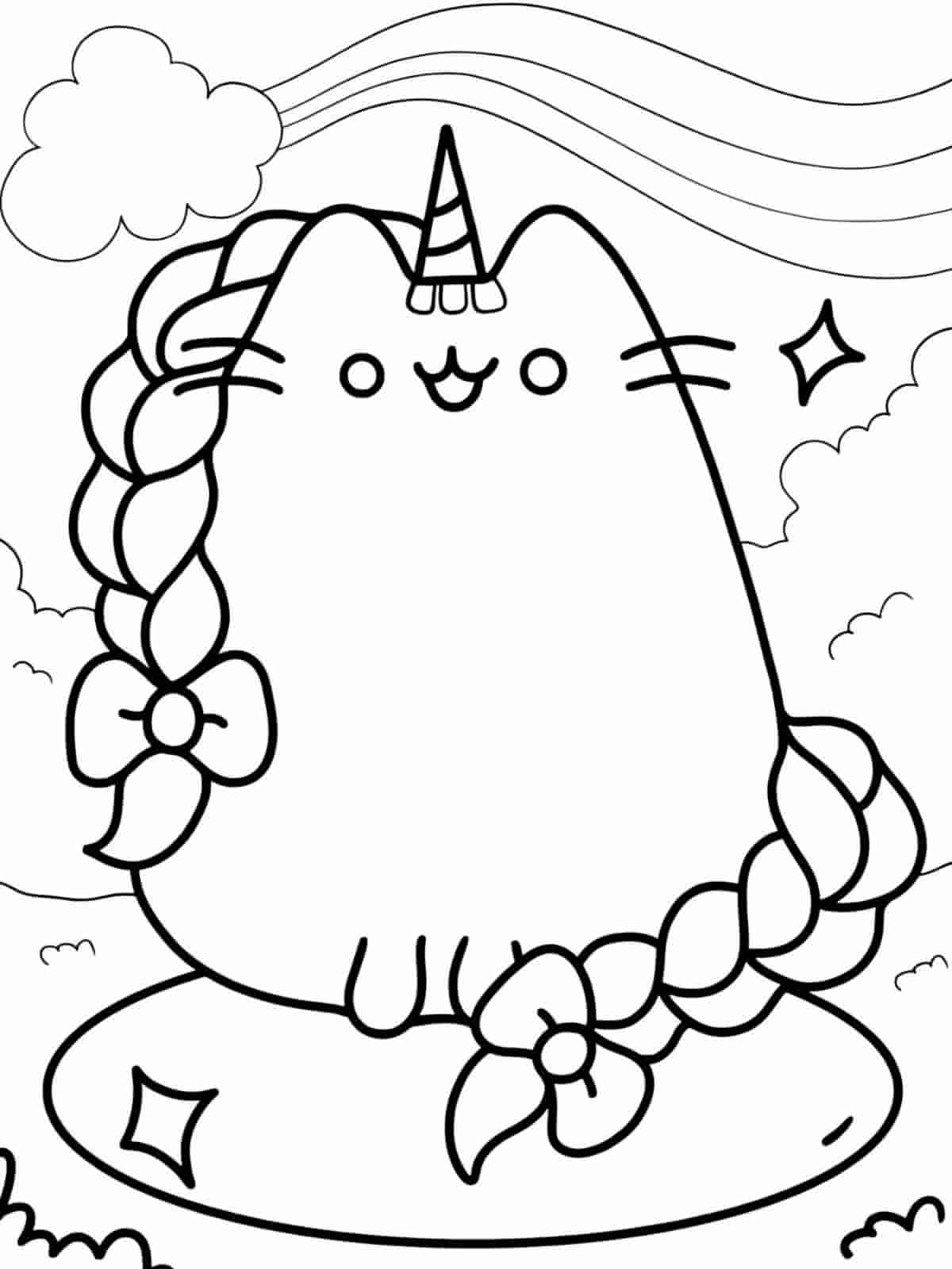 Pusheen Coloring Pages With Detailed Designs