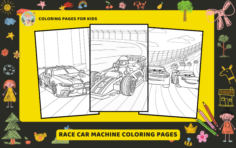 Race Car Coloring Pages Featured Image Min