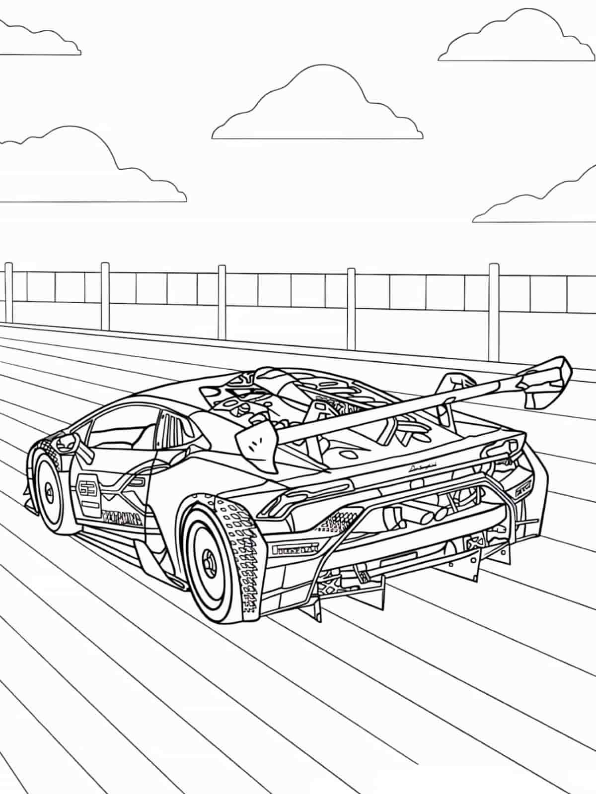 Race Car Driver Coloring Page