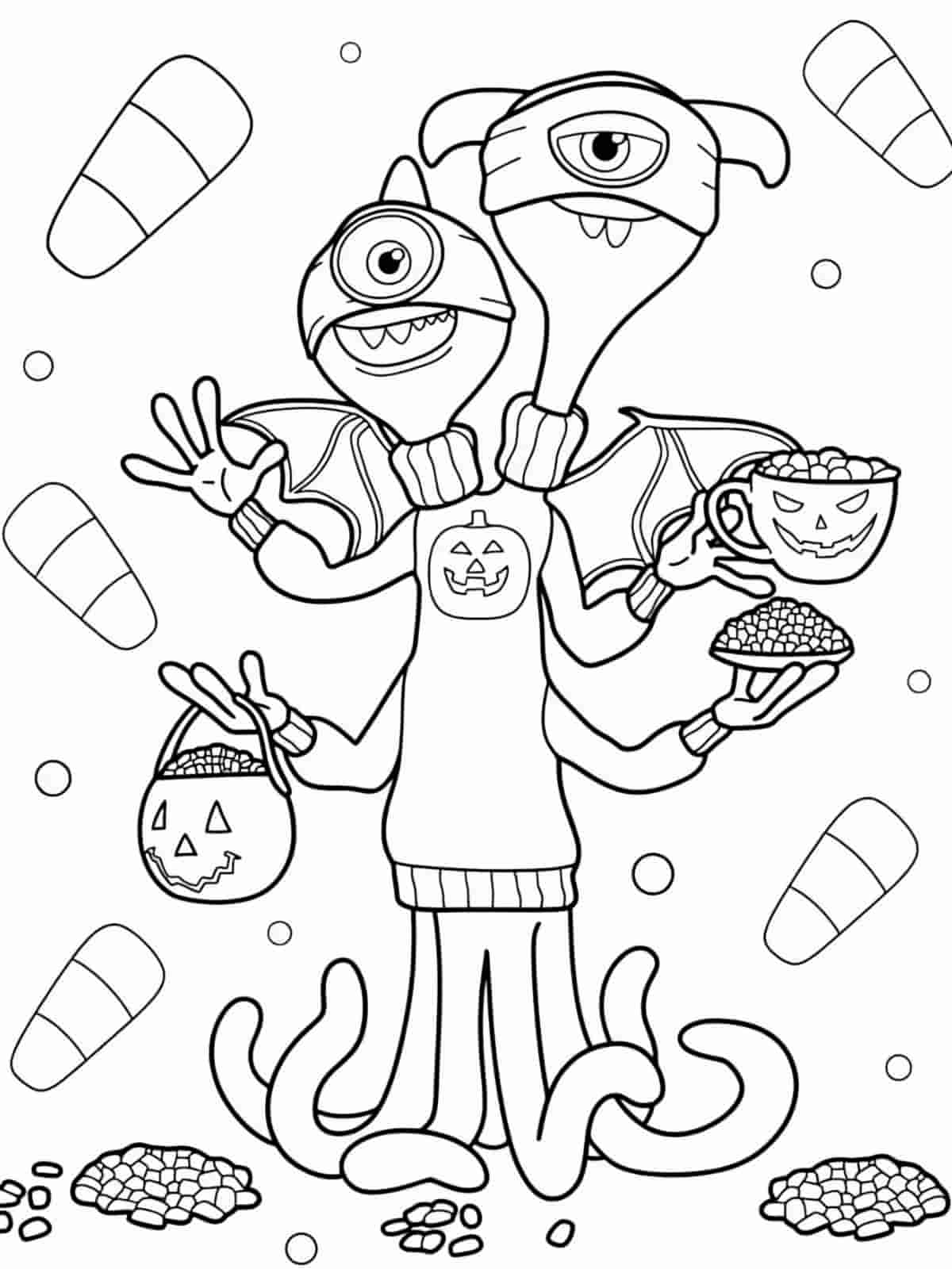 Randall Monster Inc Coloring Pages