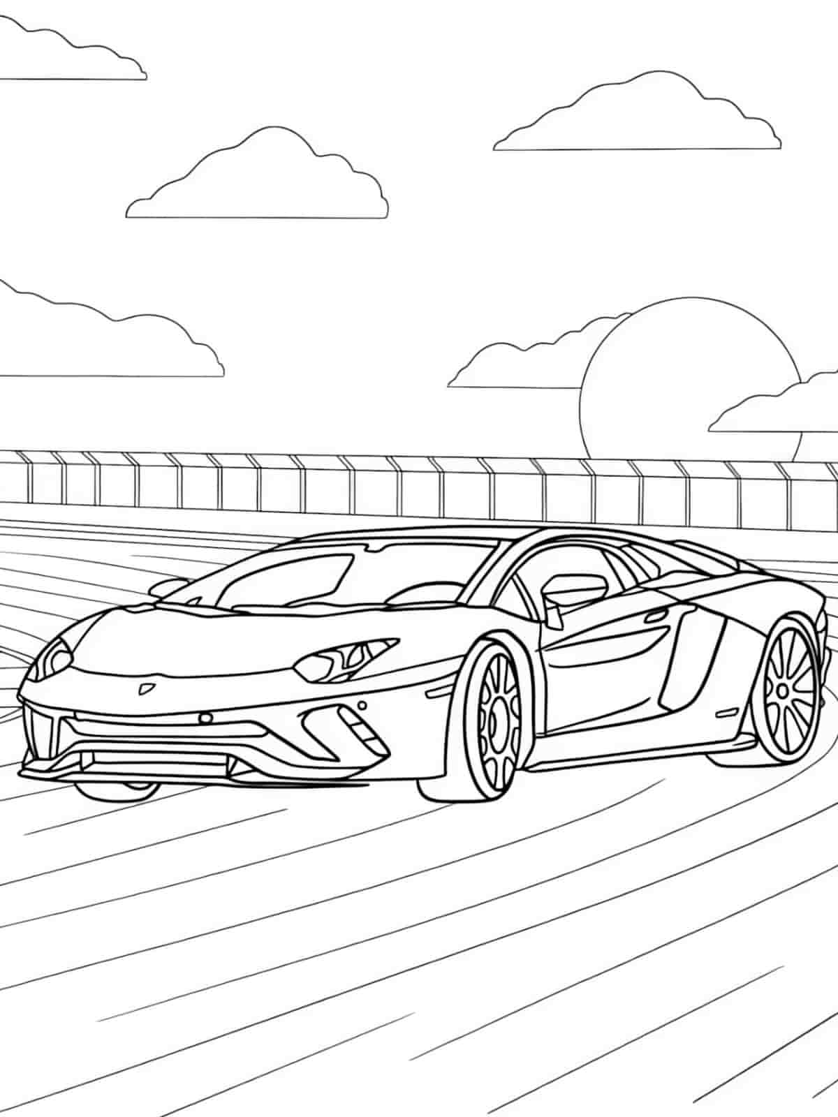 Red Race Car Coloring Page