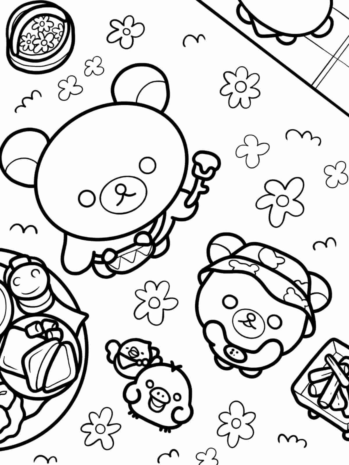 Rilakkuma And Friends Coloring Pages