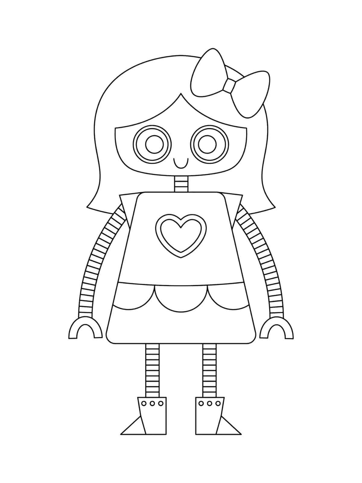 Robot Coloring Book Pages