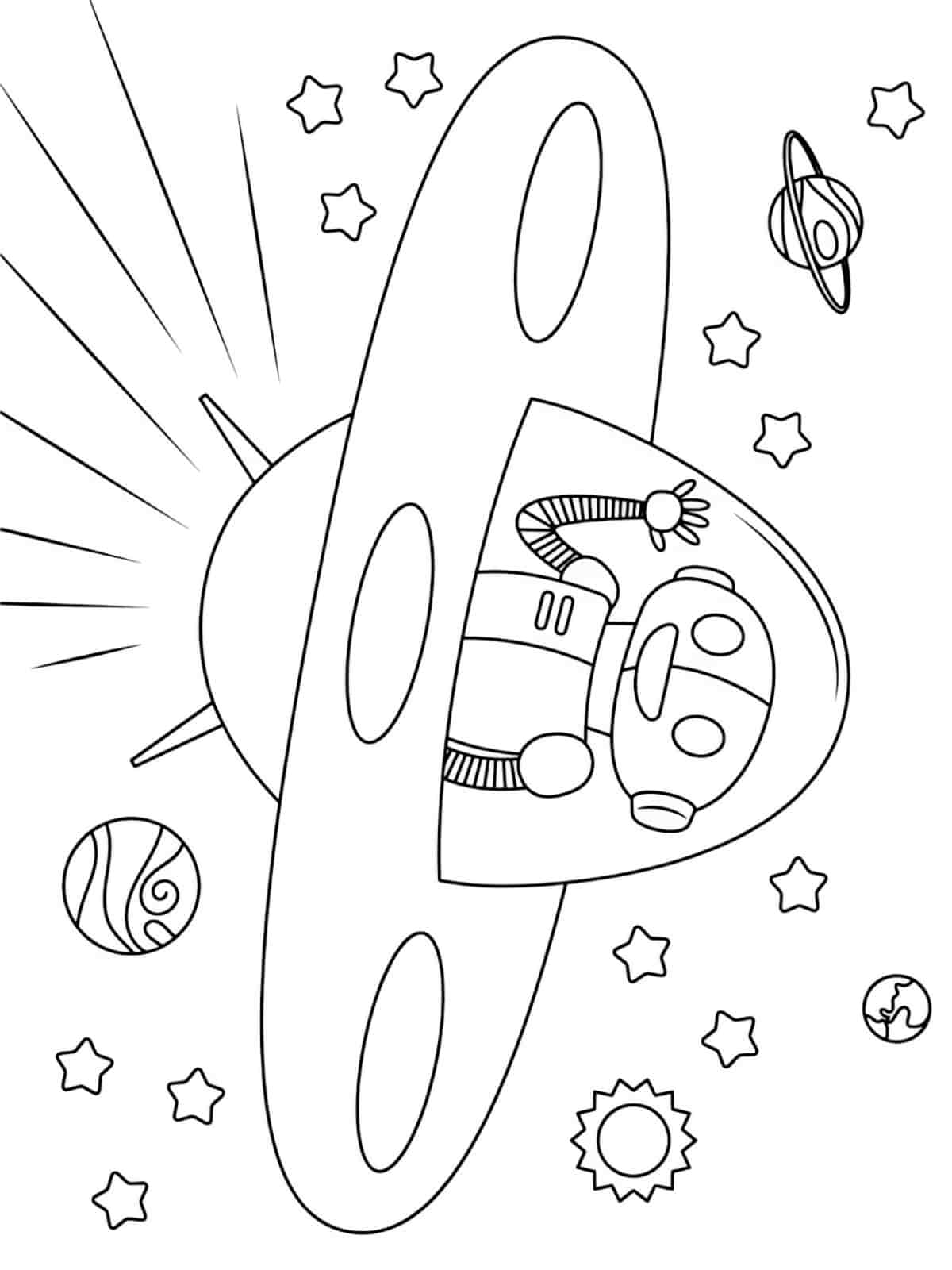 Robot Coloring Page For Toddlers