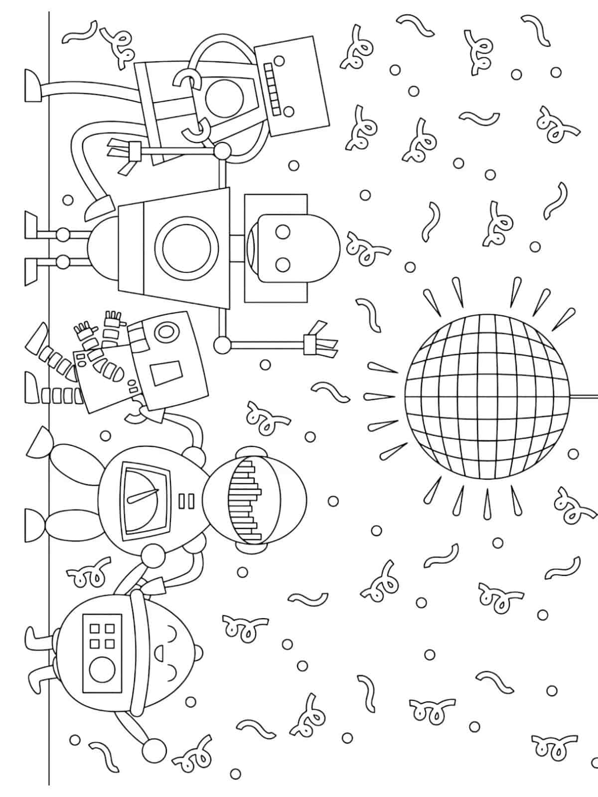 Robot Coloring Page Pdf