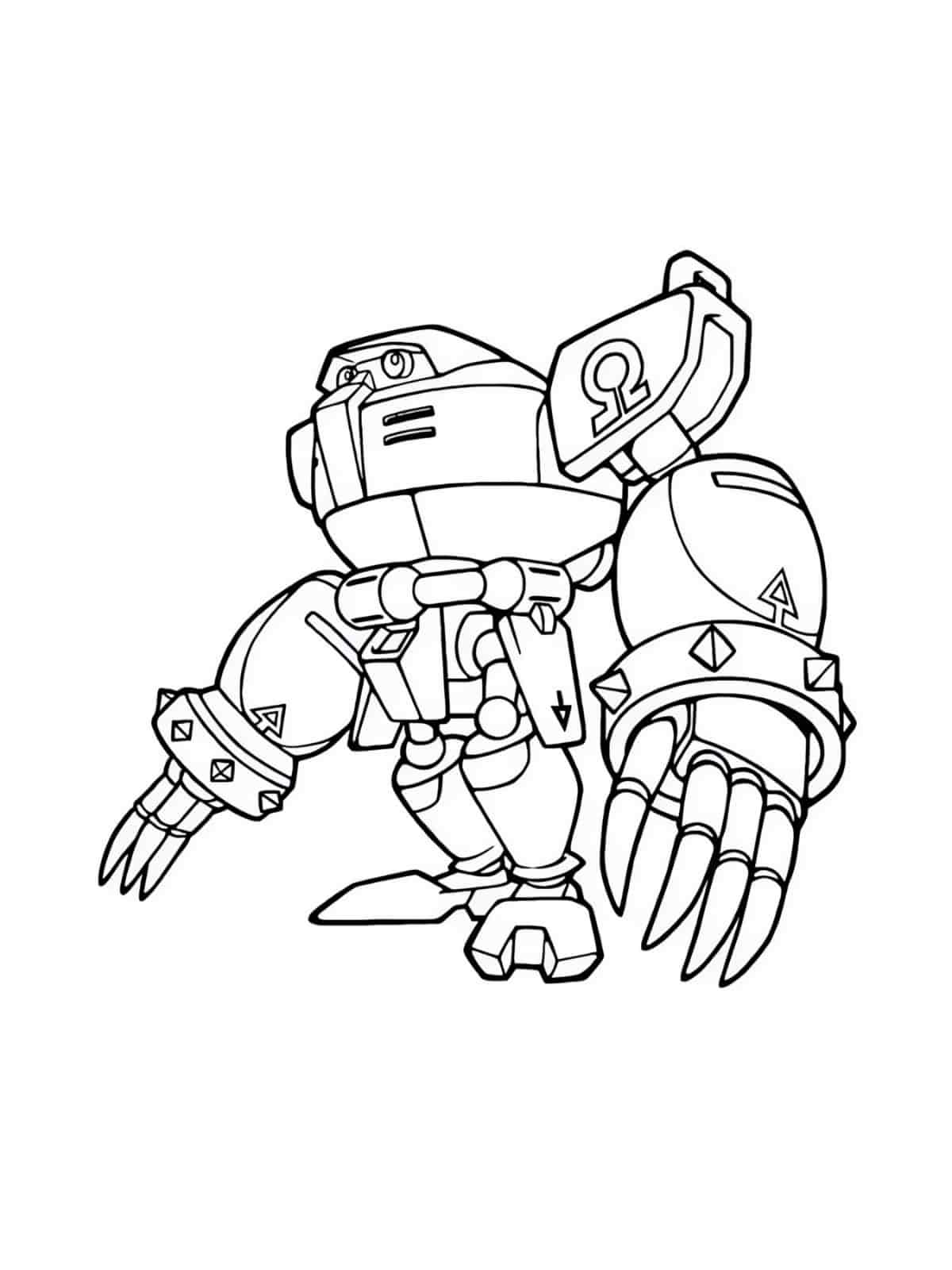 Robot Exploring The Ocean Coloring Page