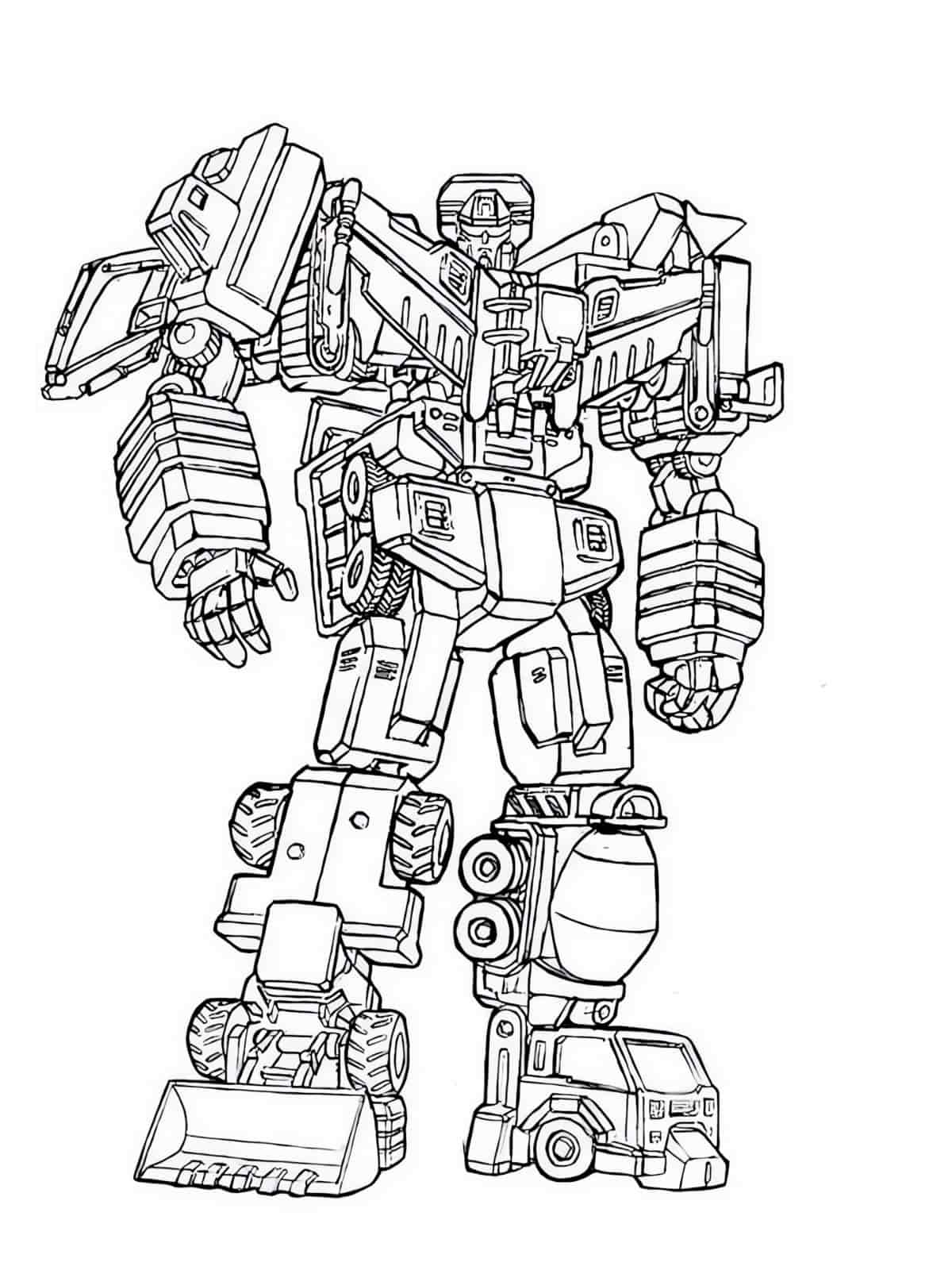 Robot Playing Games Coloring Page