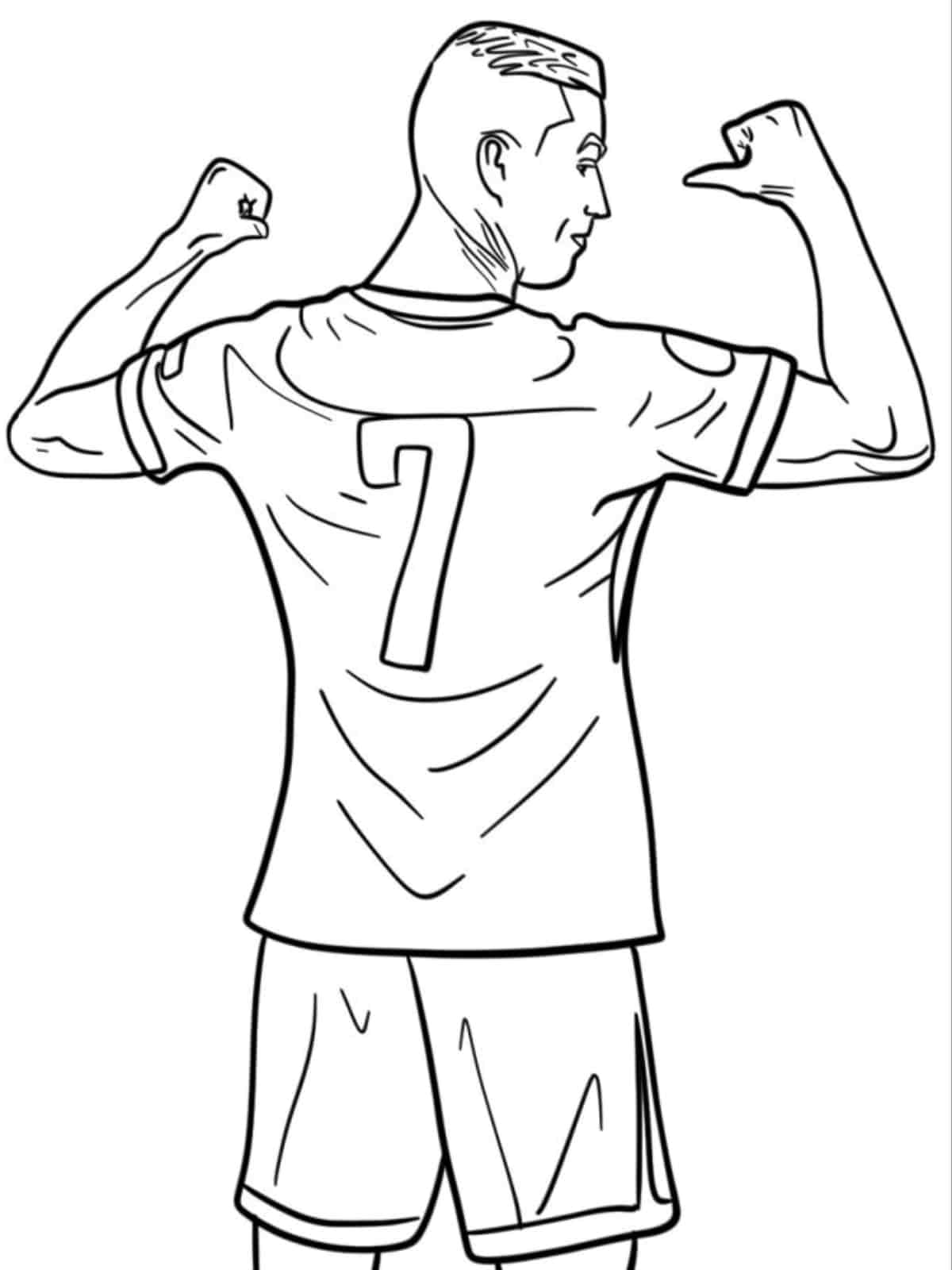 Ronaldo In A Manchester United Jersey Coloring Pages