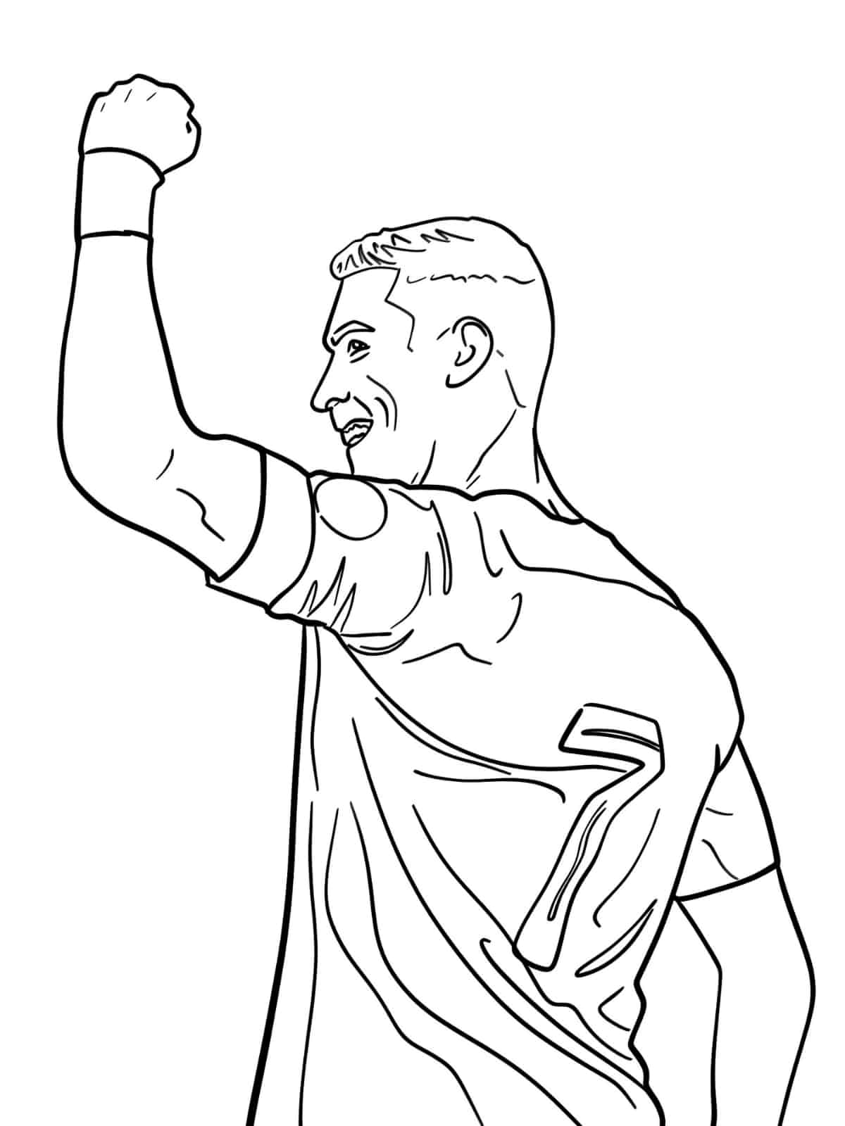 Ronaldo Receiving An Award Coloring Pages