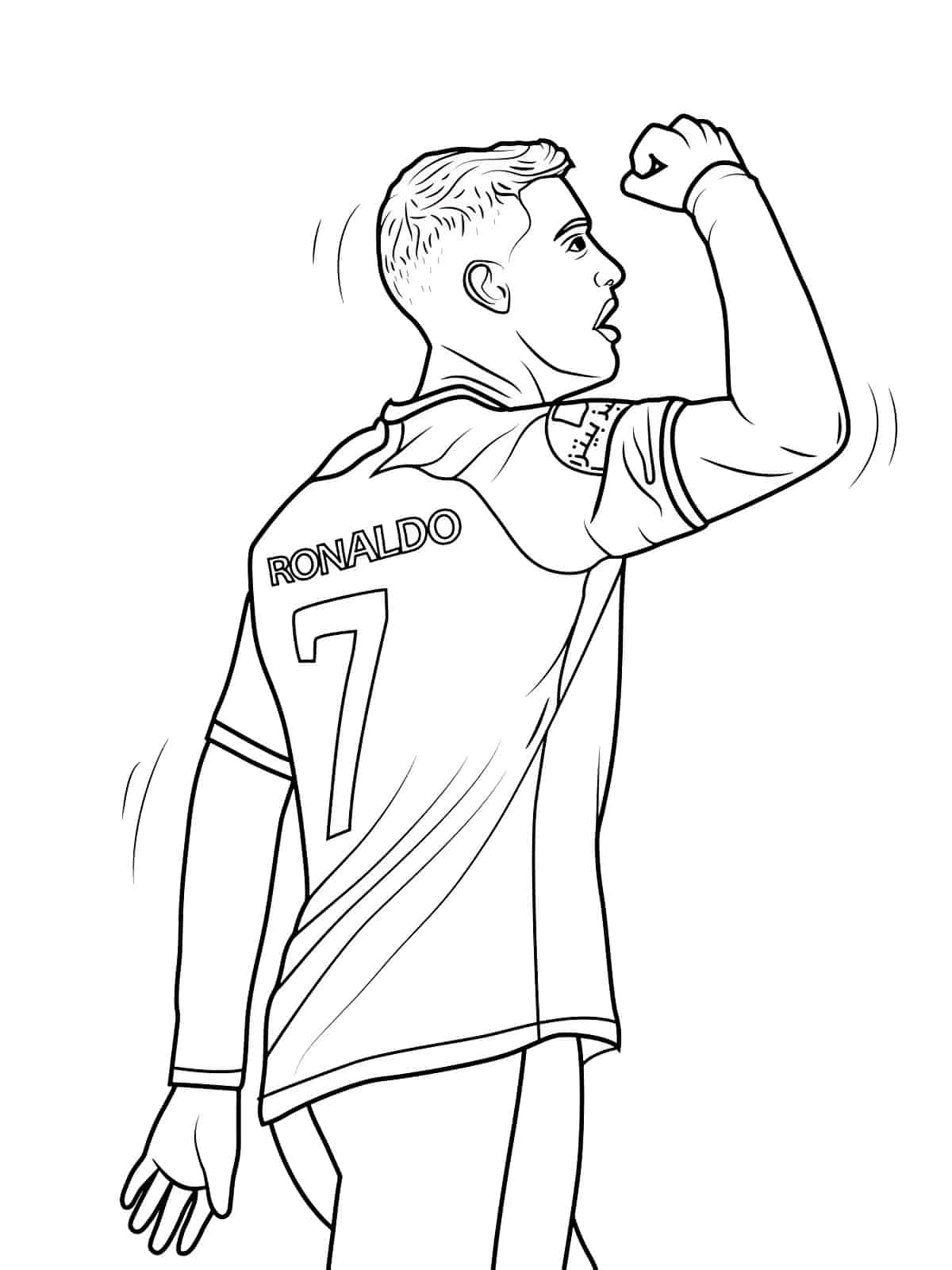 Ronaldo Saving A Penalty Kick Coloring Pages