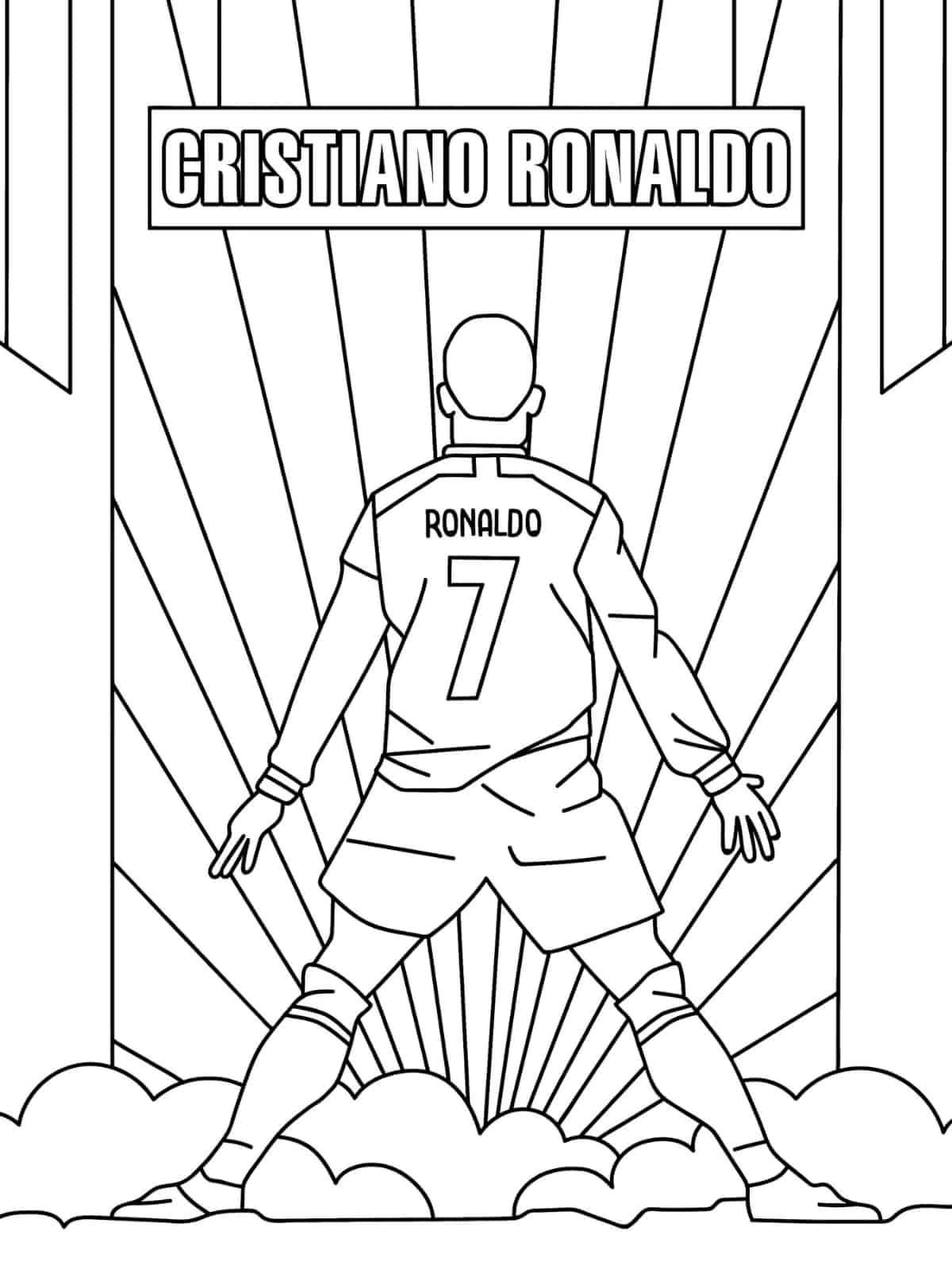 Ronaldo Scoring A Goal Coloring Pages