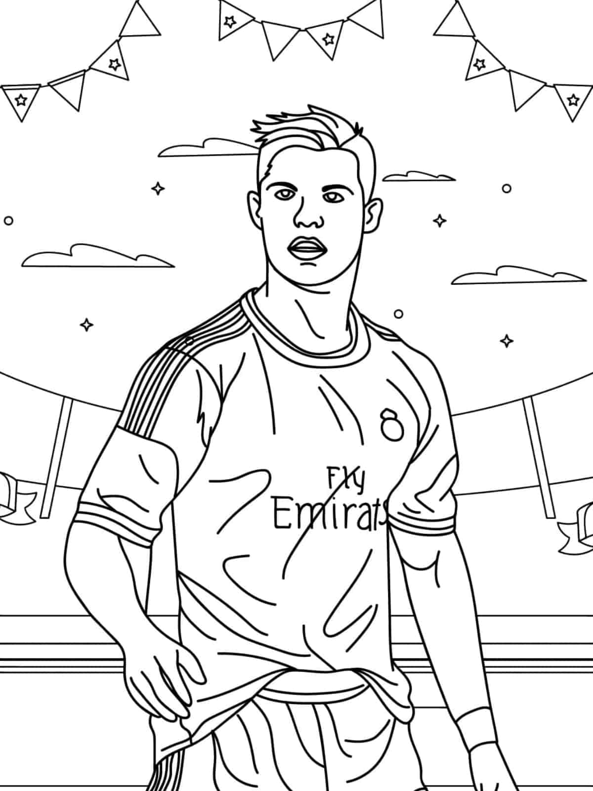 Ronaldo Tackling An Opponent Coloring Pages