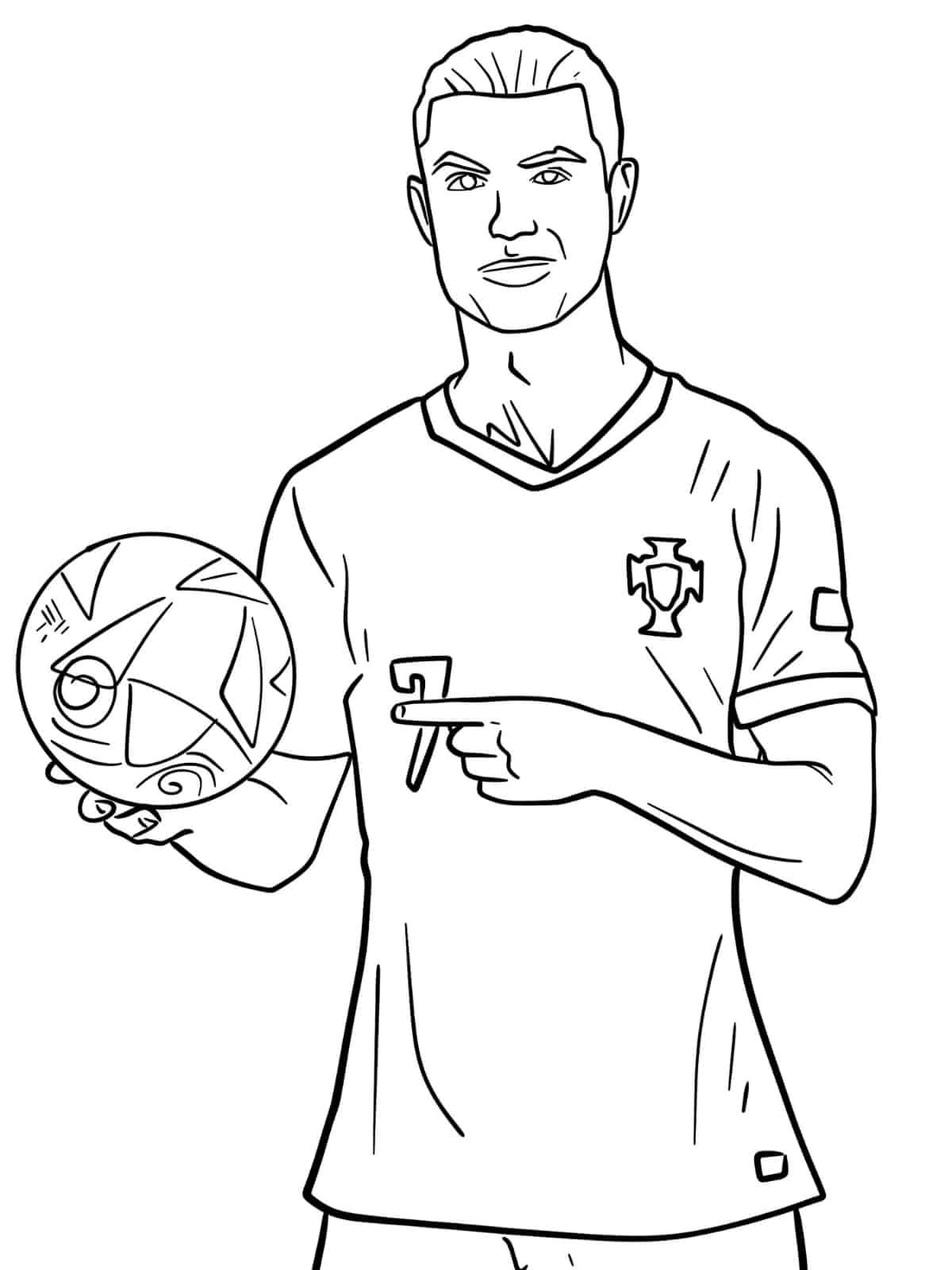 Ronaldo With His Teammates Coloring Pages