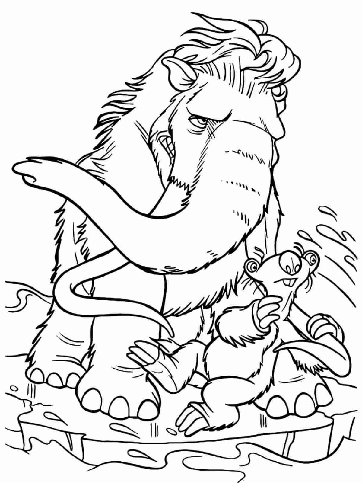 Sabertooth Tiger Ice Age Coloring Pages