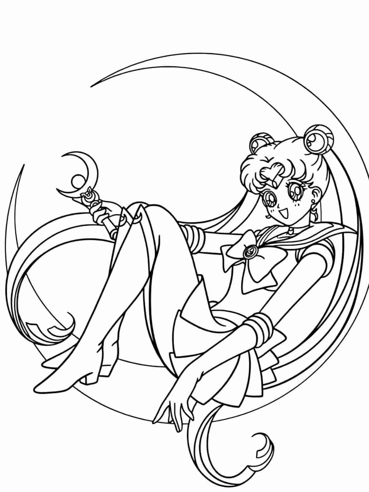 Sailor Moon And Friends Coloring Pages